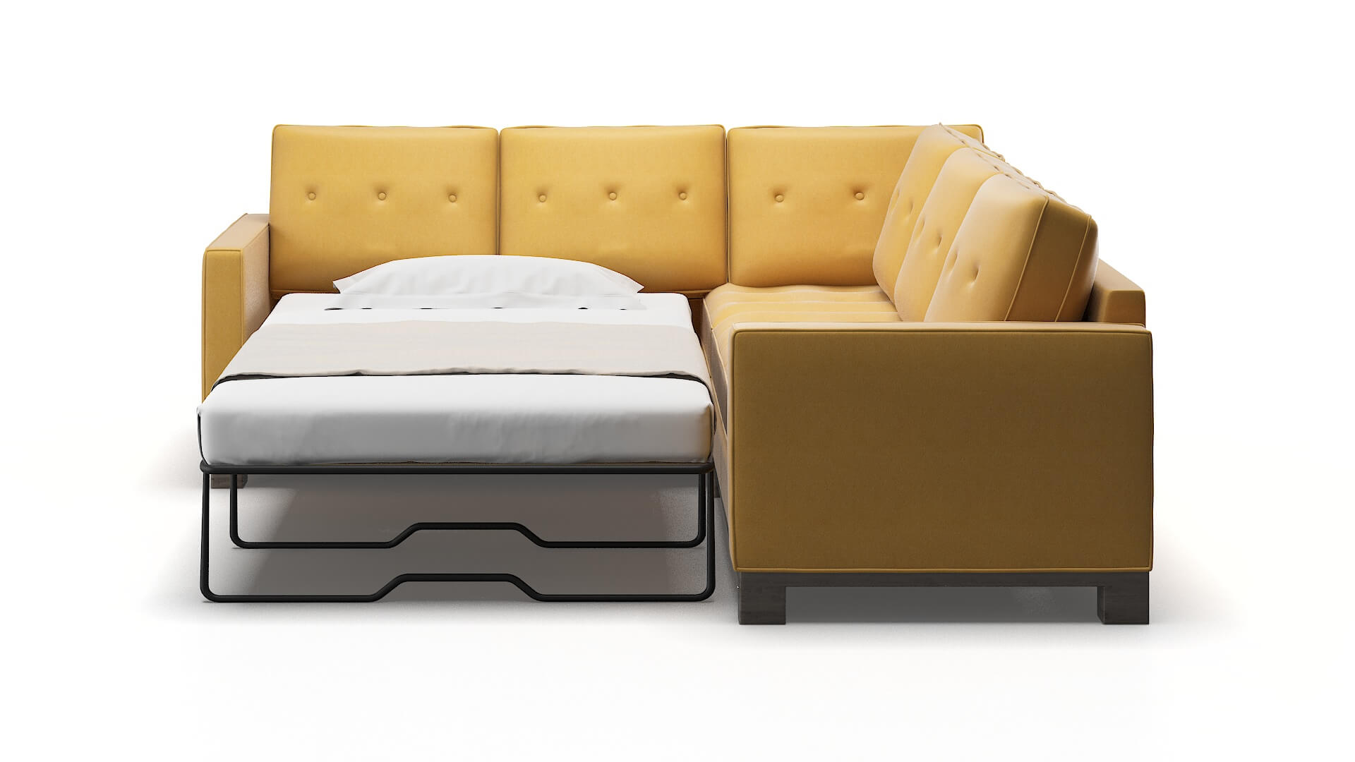 Syros Dream_d Sunflower Sectional Sleeper Espresso legs 1