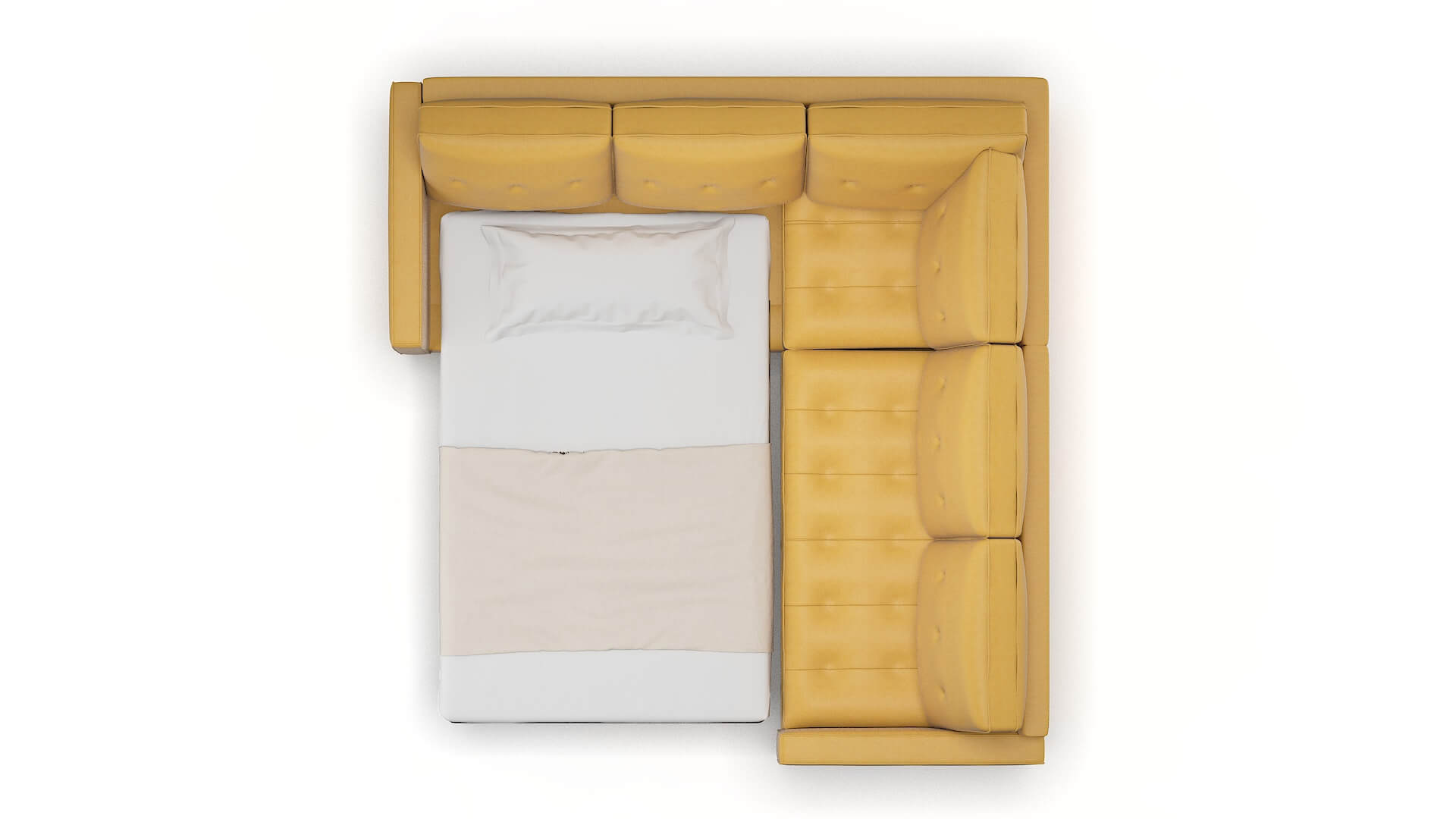 Syros Dream_d Sunflower Sectional Sleeper Espresso legs 3