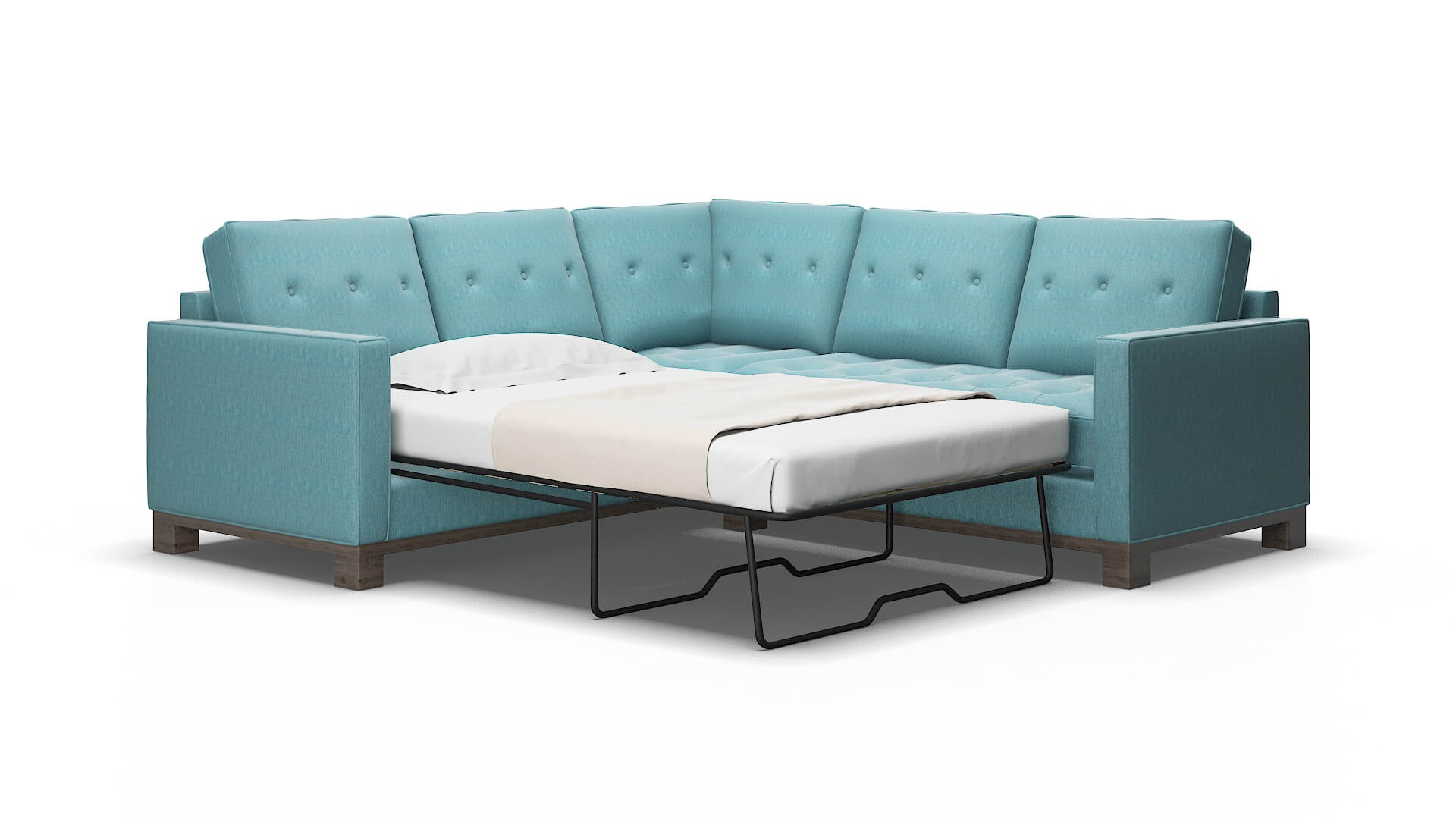 Syros Durham pine Sectional sleeper Espresso Legs  2
