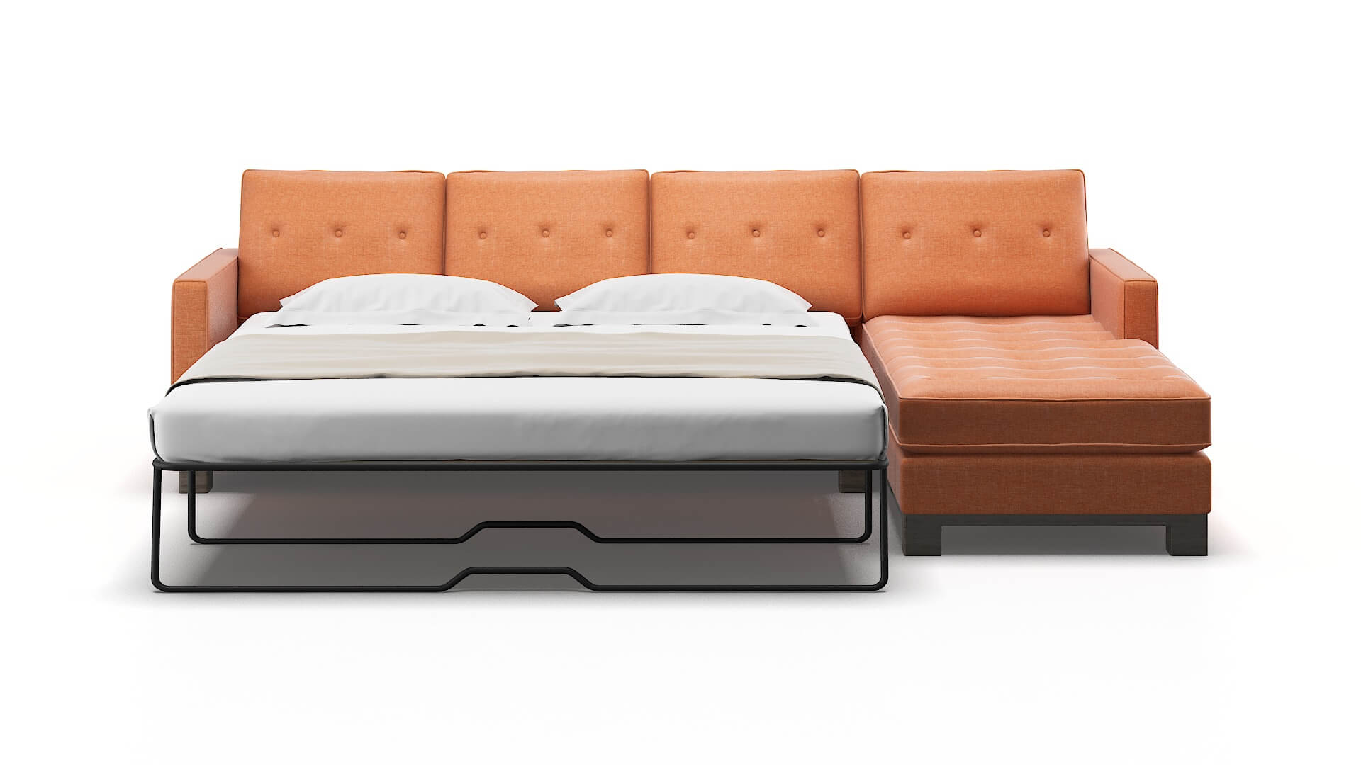 Syros Durham Tangerine Panel Sleeper Espresso legs 1