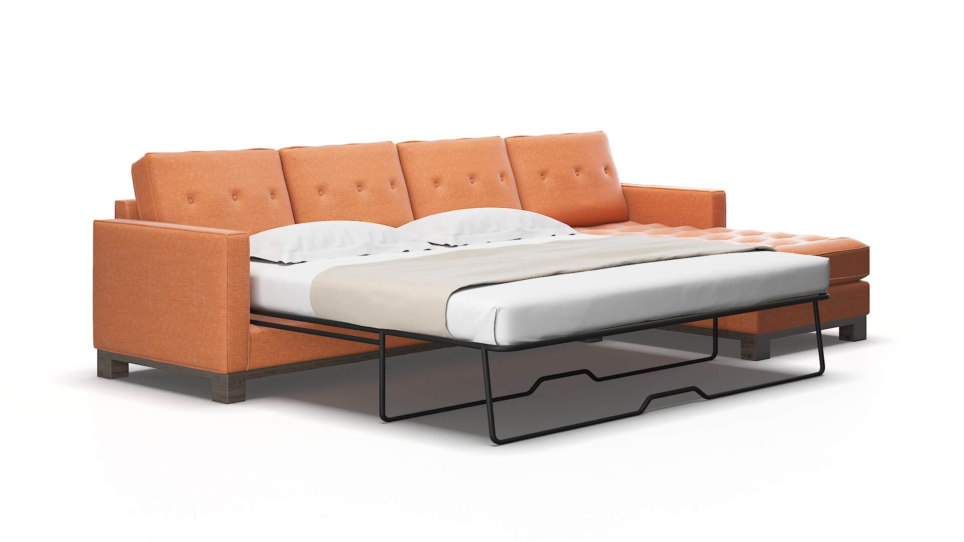 Syros Durham Tangerine Panel Sleeper espresso legs 2