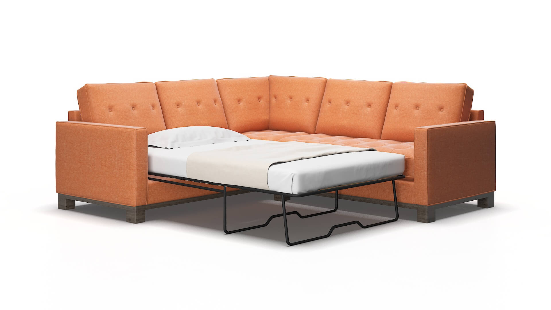 Syros Durham Tangerine Sectional Sleeper 2