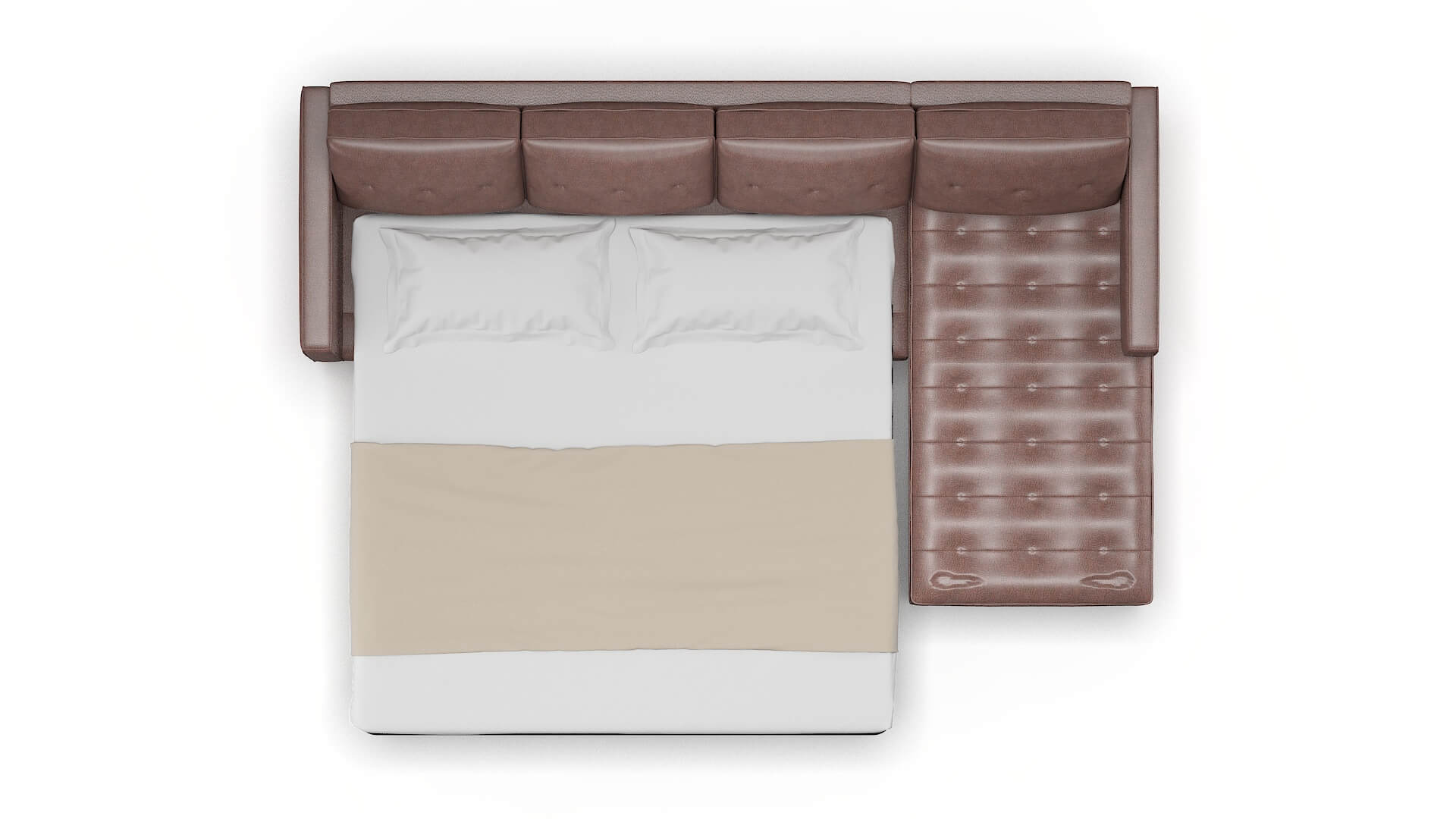 Syros Ford Brown Panel Sleeper Espresso legs 3