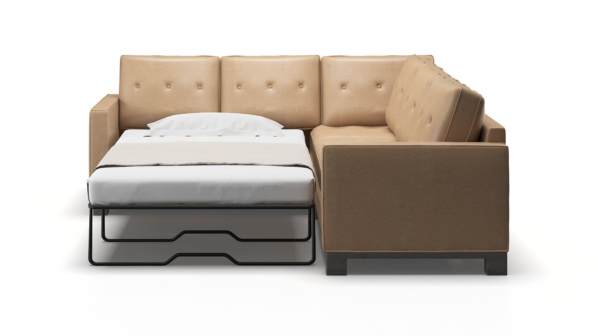 Syros Ford Dune Sectional Sleeper Espresso legs 1