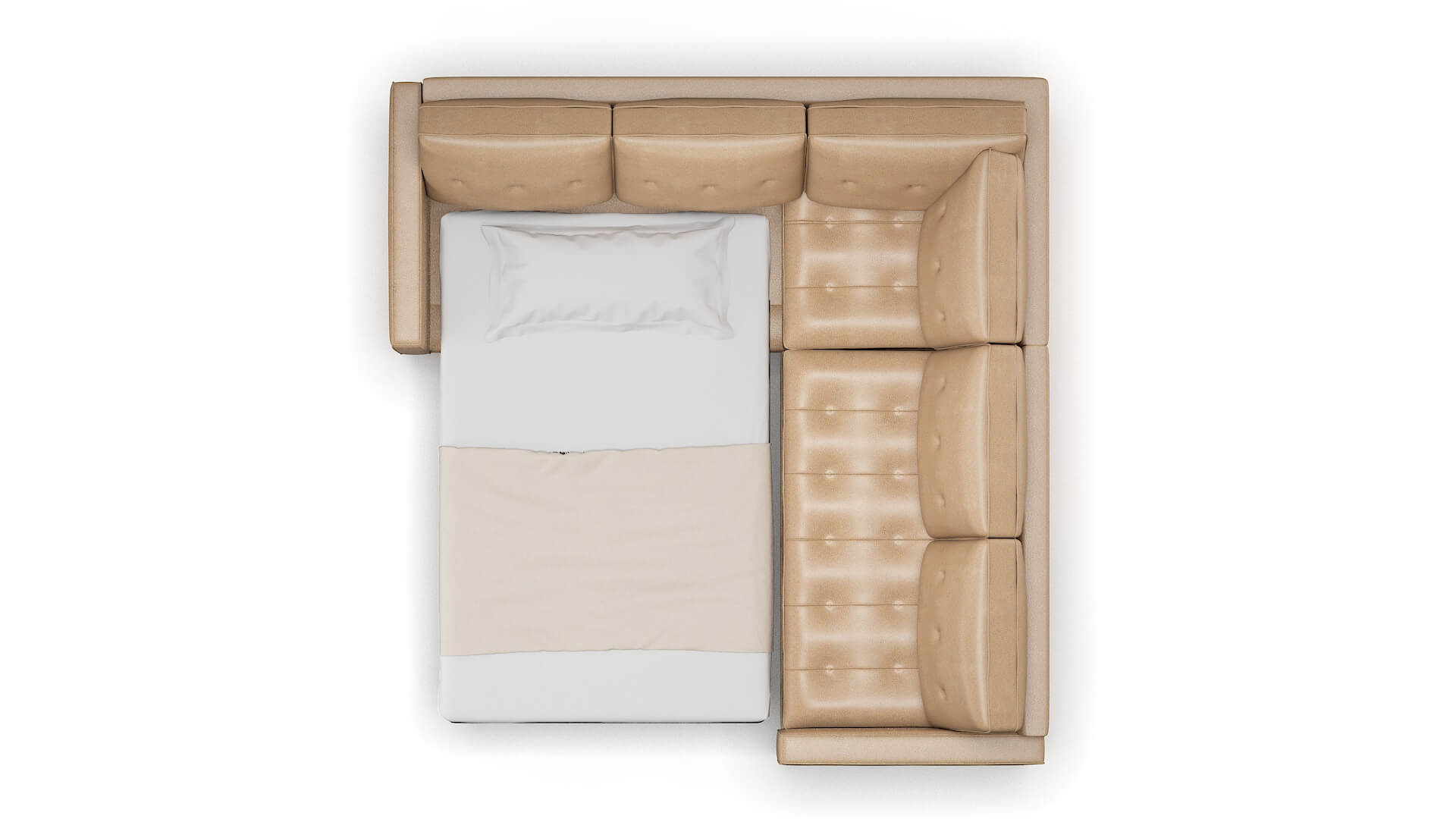 Syros Ford Dune Sectional Sleeper Espresso legs 3