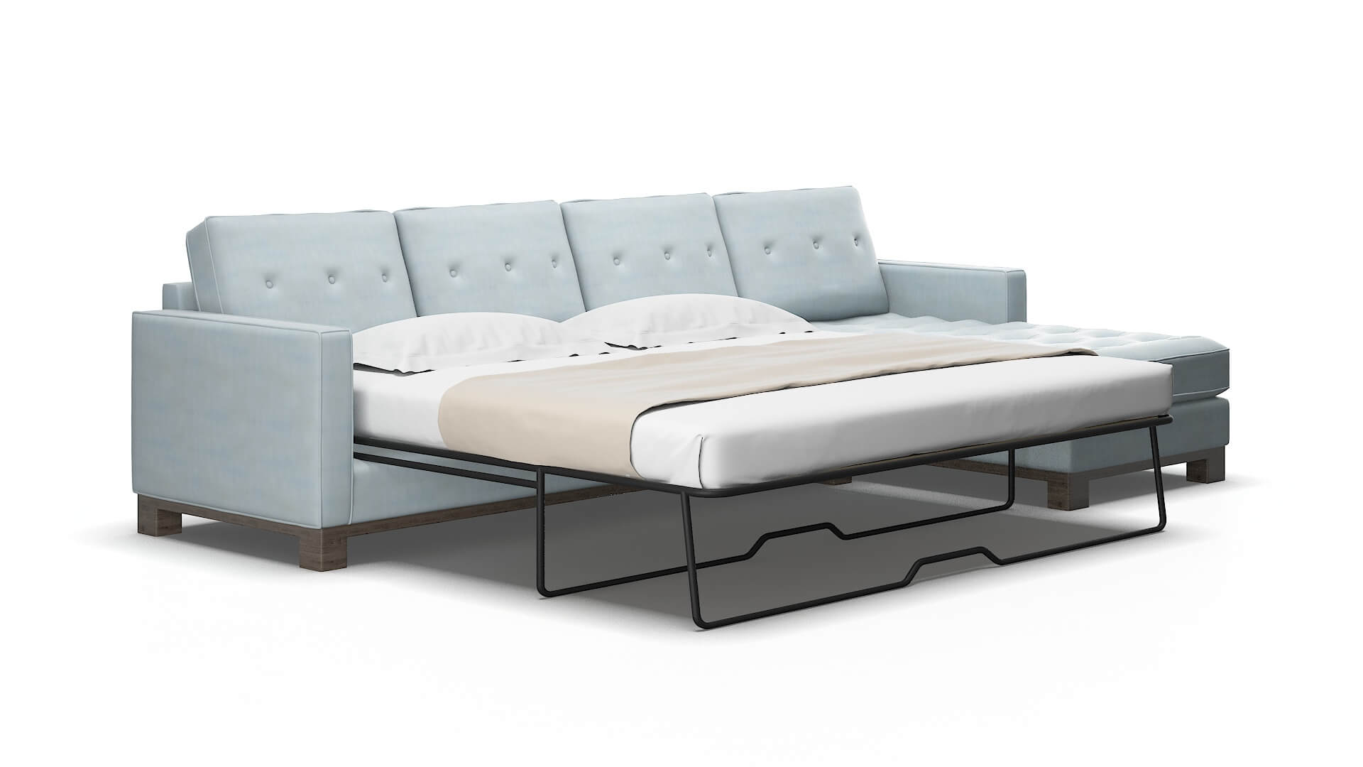 Syros Hathaway aqua Panel sleeper Espresso Legs  2