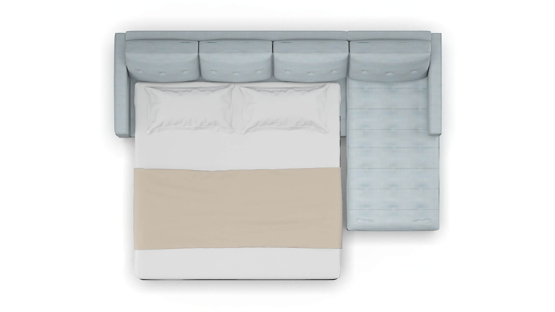 Syros Hathaway Aqua Panel Sleeper Espresso legs 3