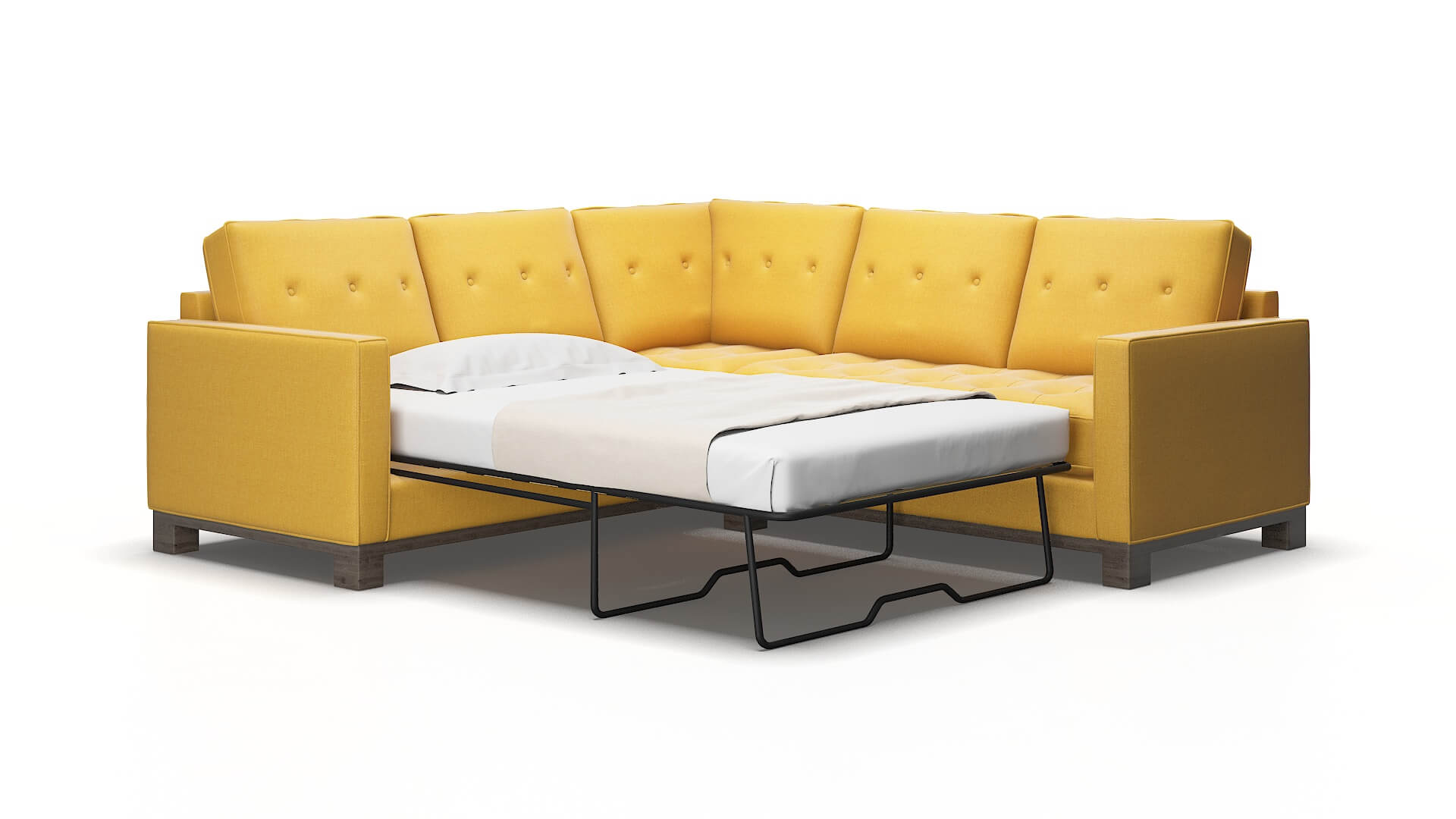 Syros Hepburn Chai_tea Sectional Sleeper Espresso legs 2
