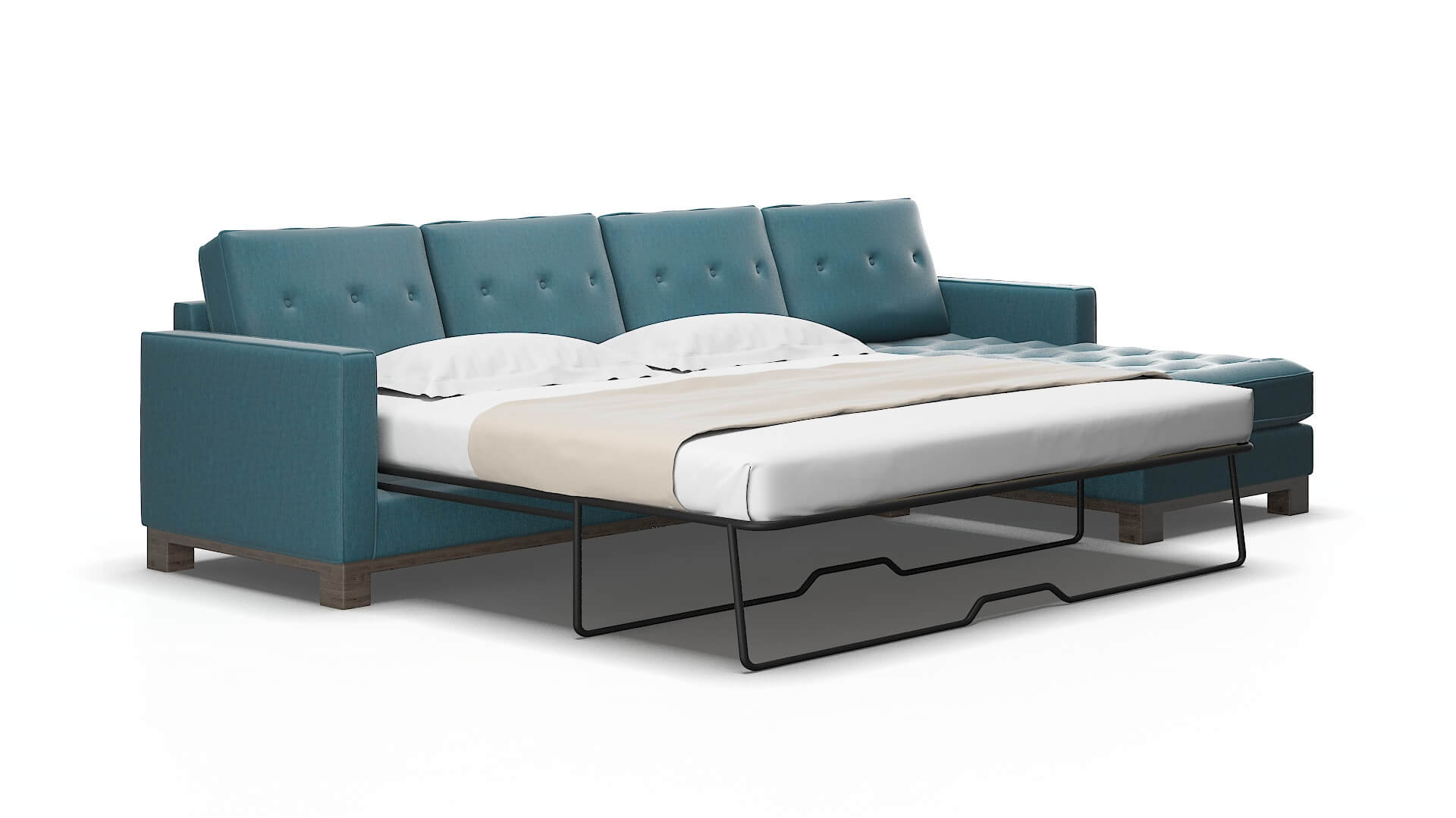 Syros Hepburn teal Panel sleeper Espresso Legs  2