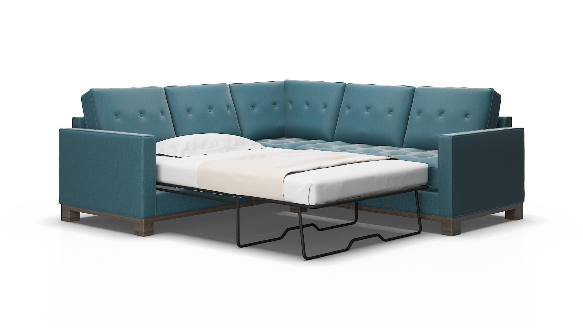 Syros Hepburn Teal Sectional Sleeper 2