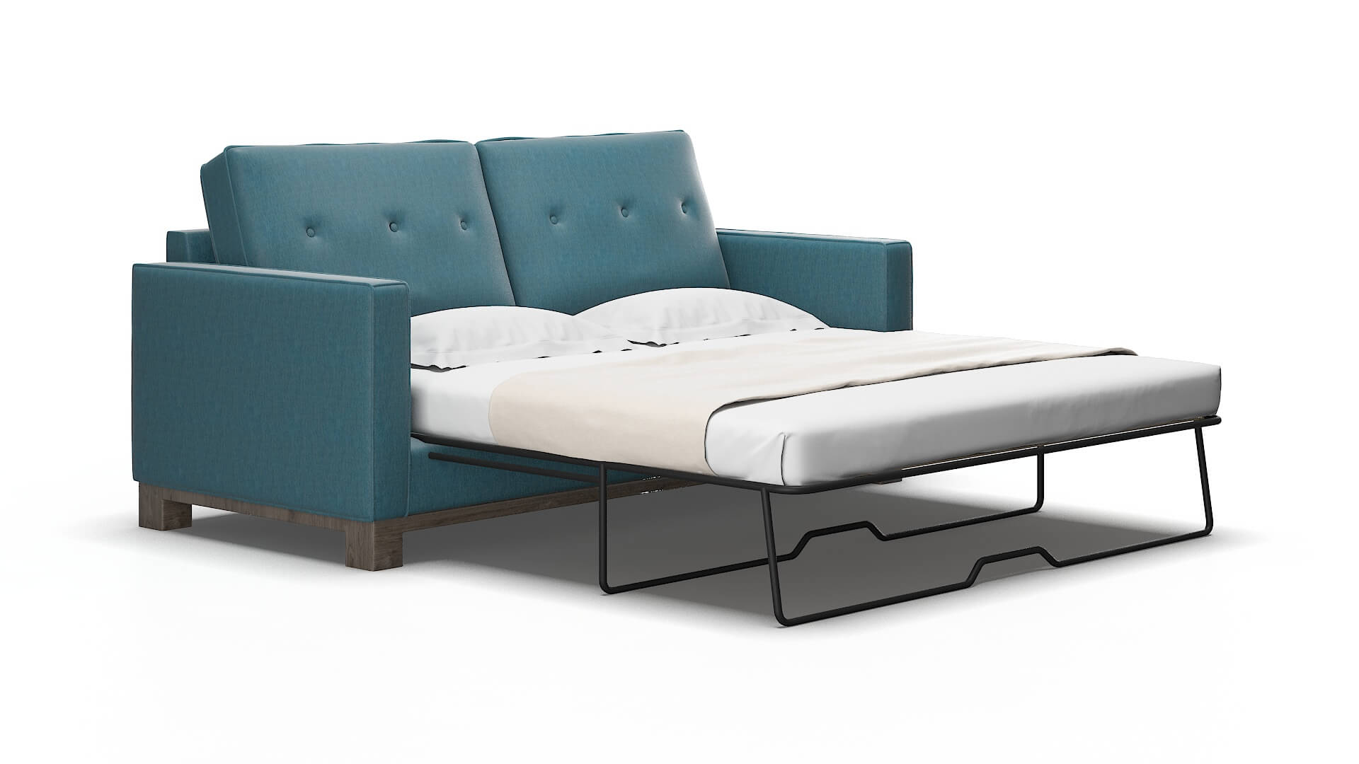Syros Hepburn teal Sofa sleeper Espresso Legs  2