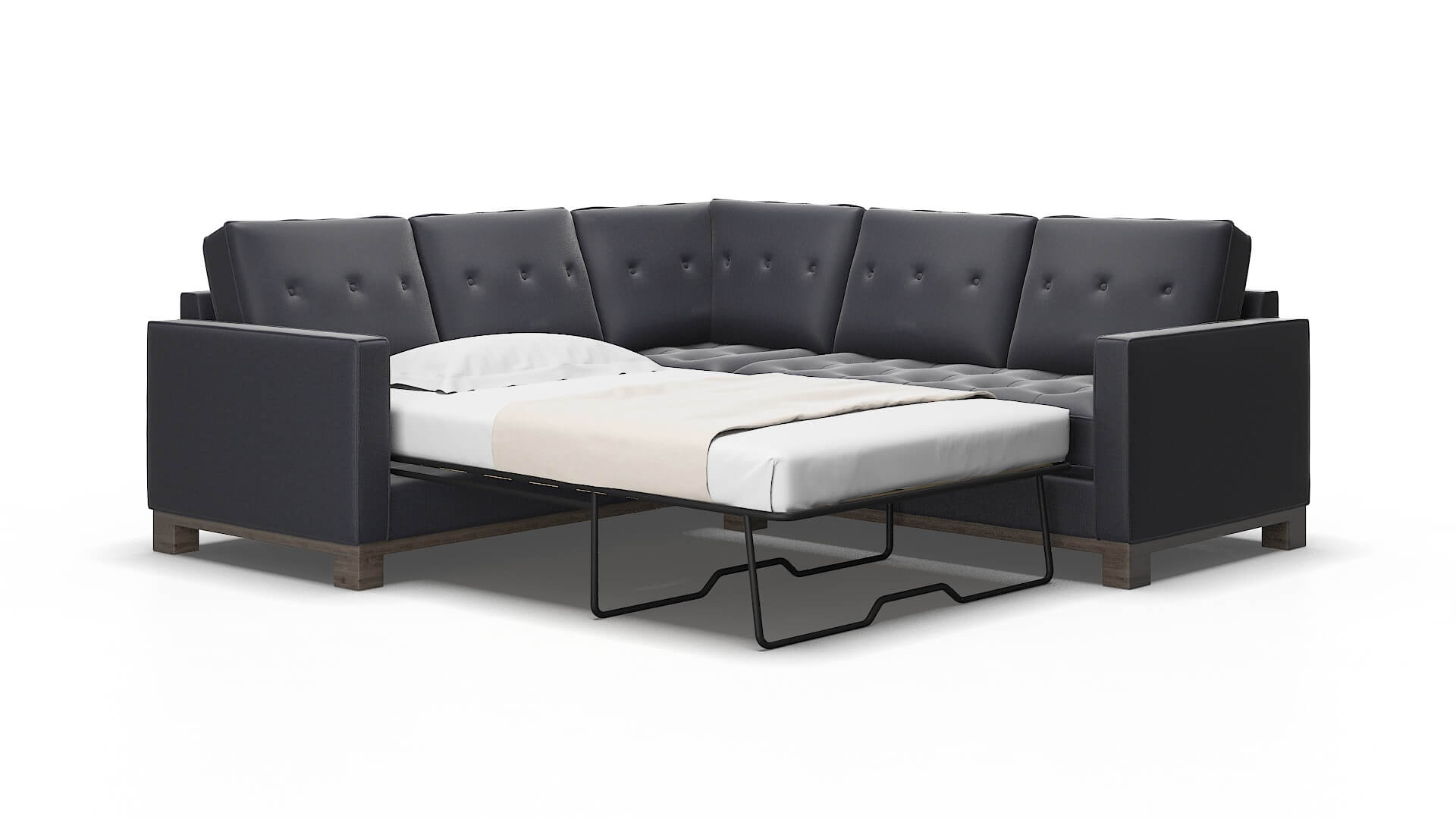 Syros Hepburn_hrp deep_sea Sectional sleeper Espresso Legs  2