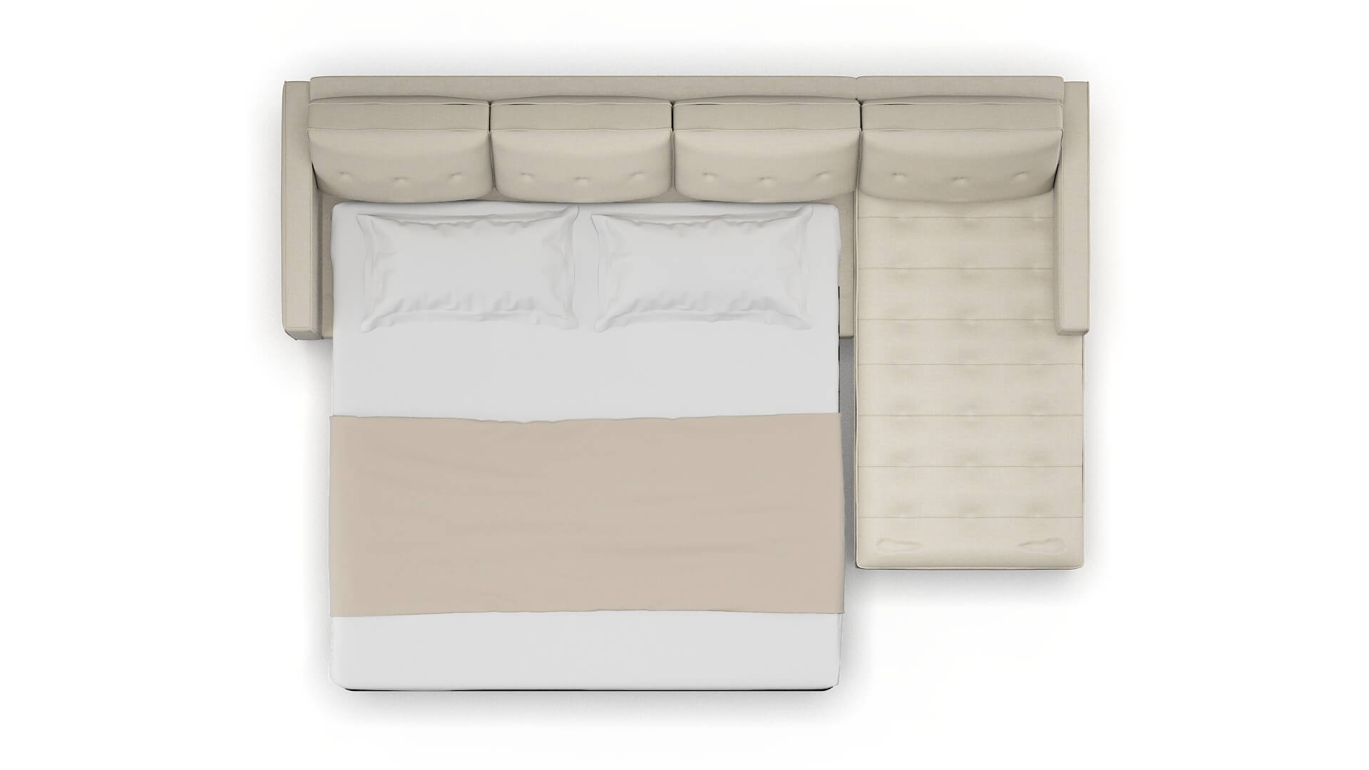 Syros Keylargo Almond Panel Sleeper Espresso legs 3