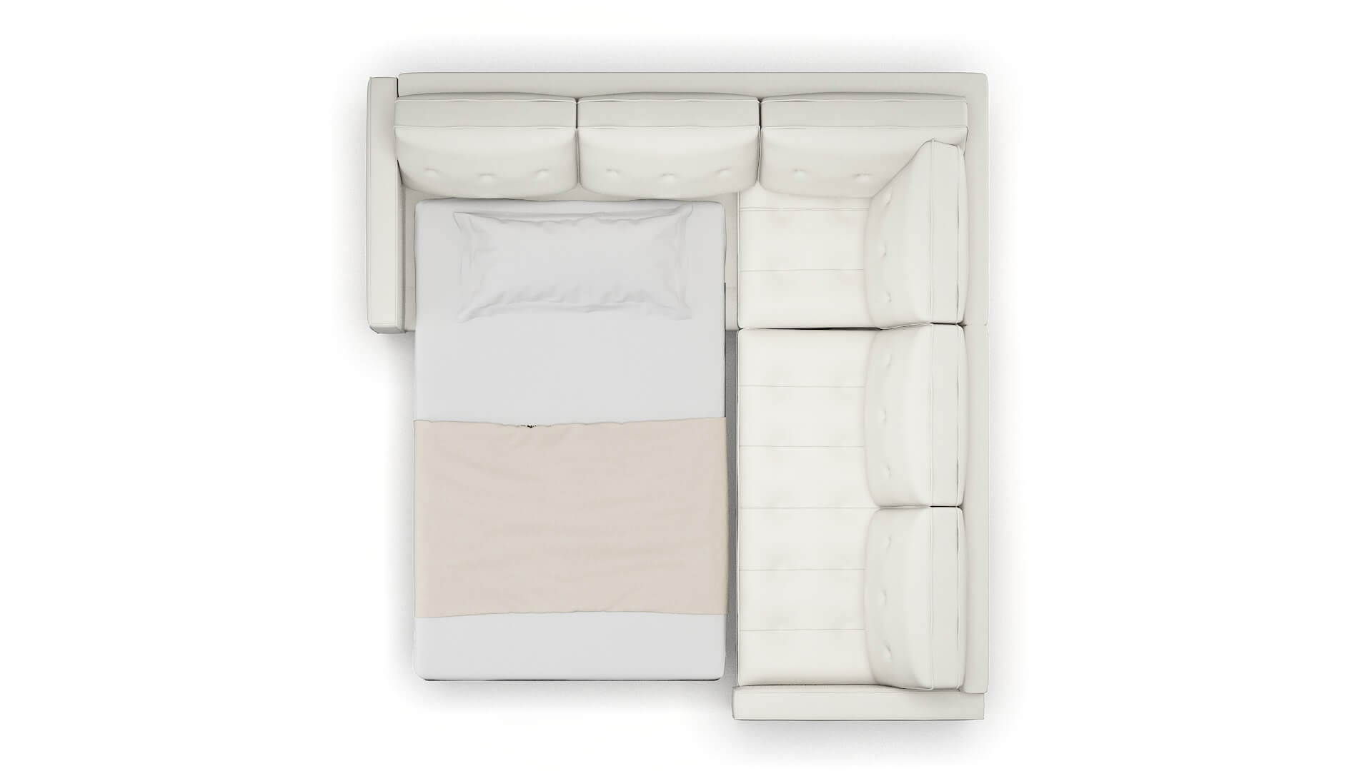 Syros Keylargo Oatmeal Sectional Sleeper Espresso legs 3