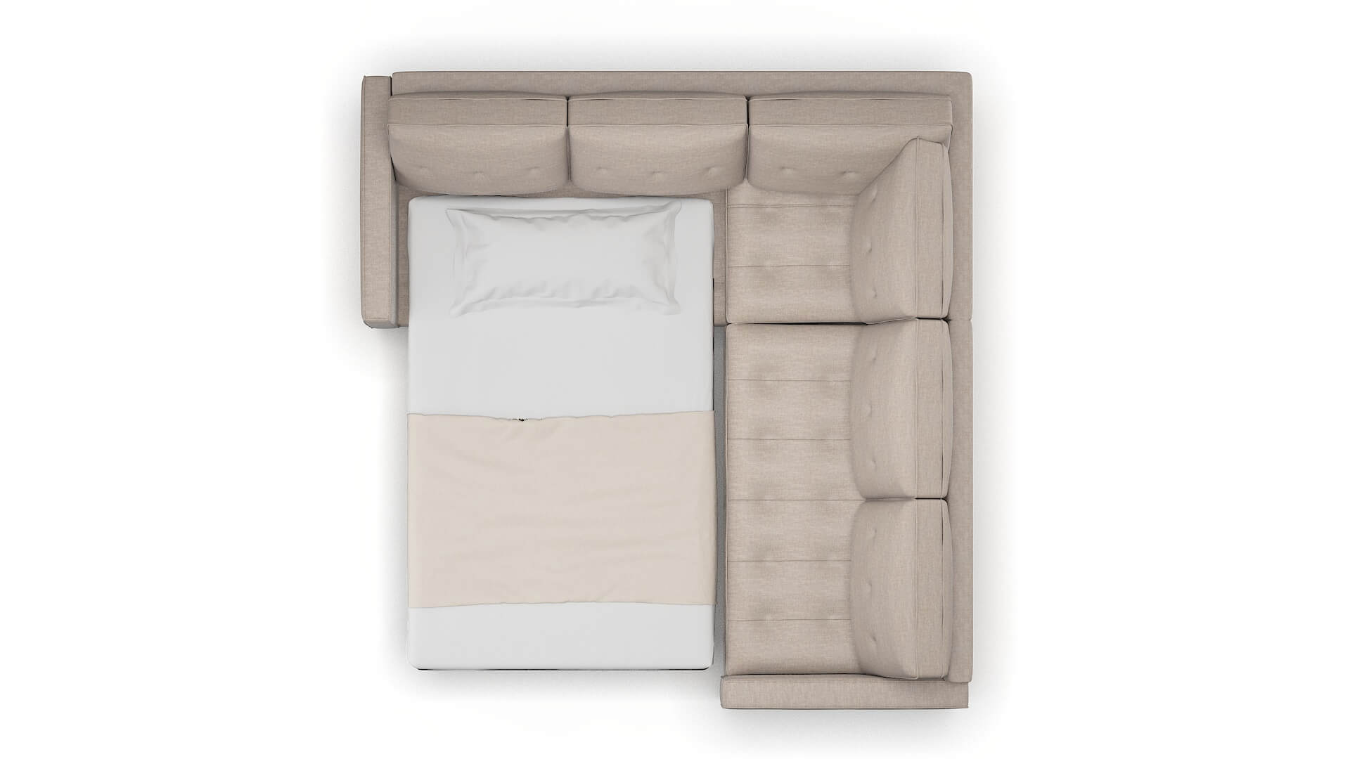 Syros Keylargo Pumice Sectional Sleeper Espresso legs 3