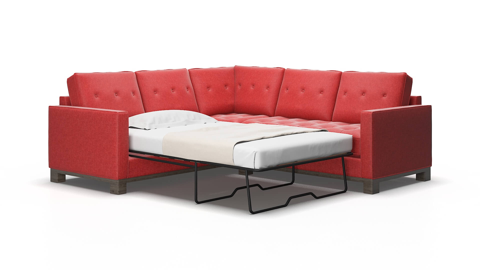 Syros Keylargo Ruby Sectional Sleeper Espresso legs 2
