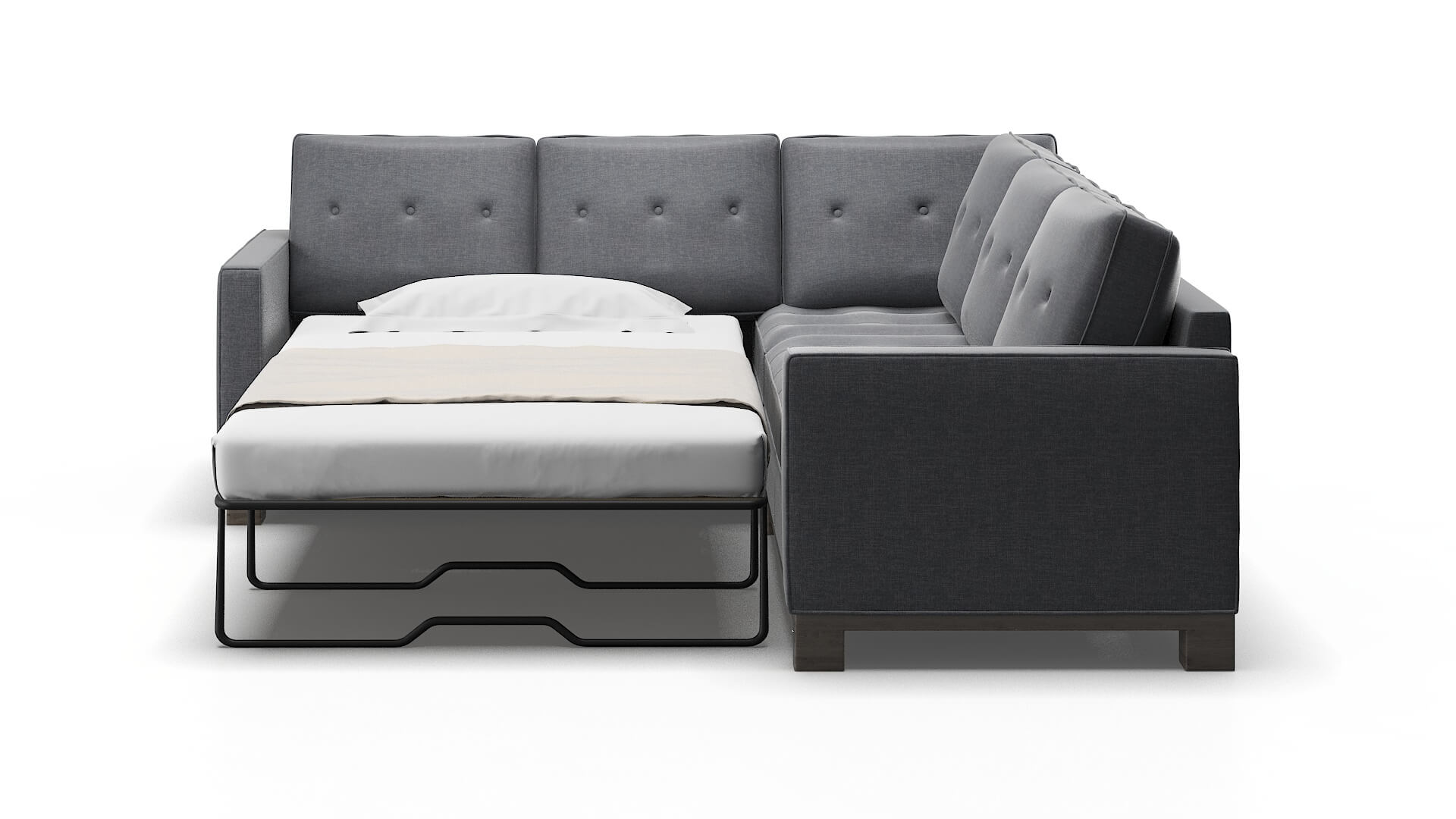 Syros Lana Onyx Sectional Sleeper Espresso legs 1