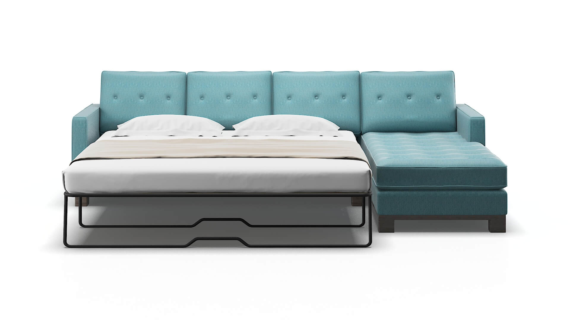 Syros Lana Peacock Panel Sleeper Espresso legs 1