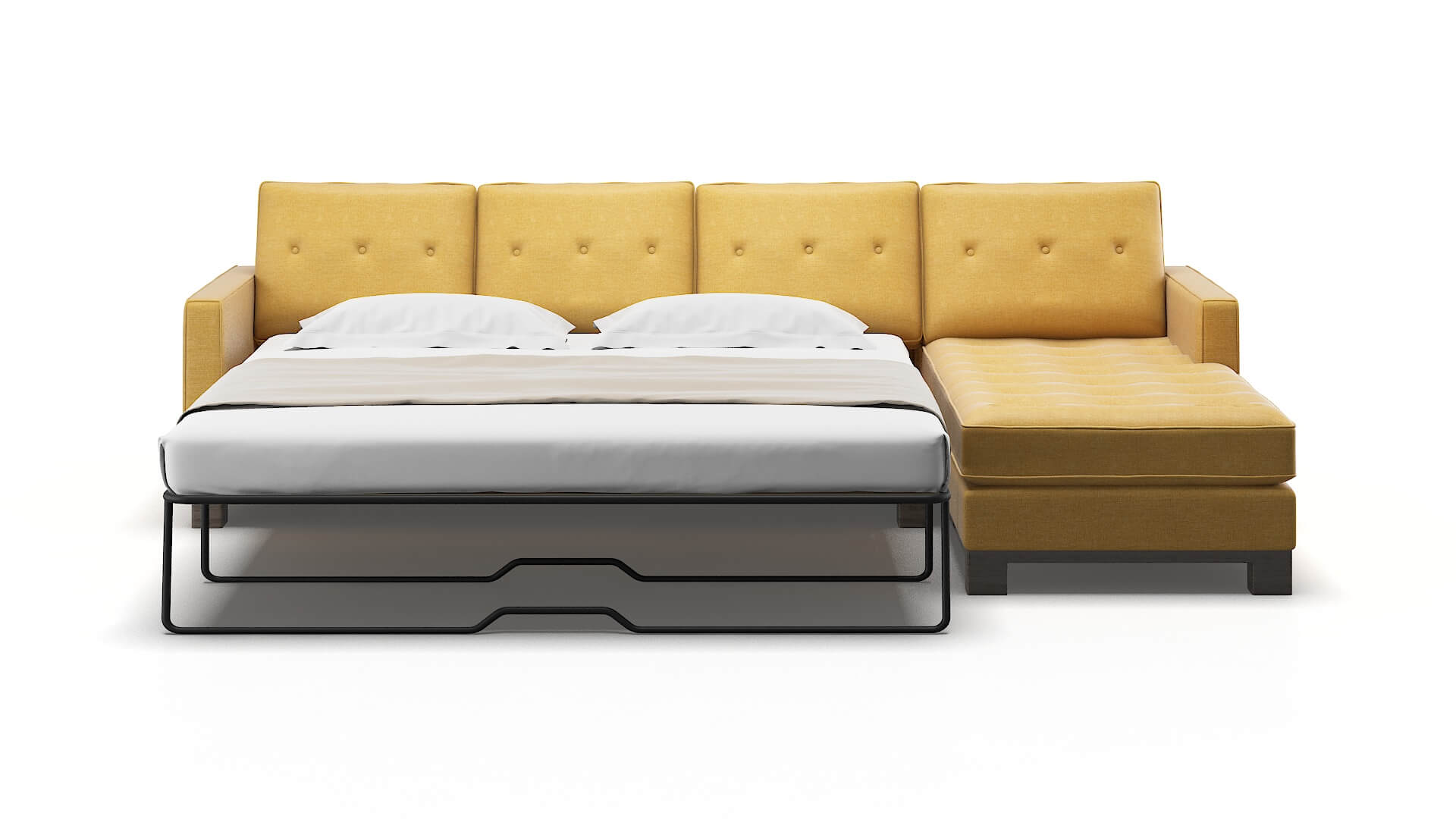 Syros Leslie Saffron Panel Sleeper Espresso legs 1