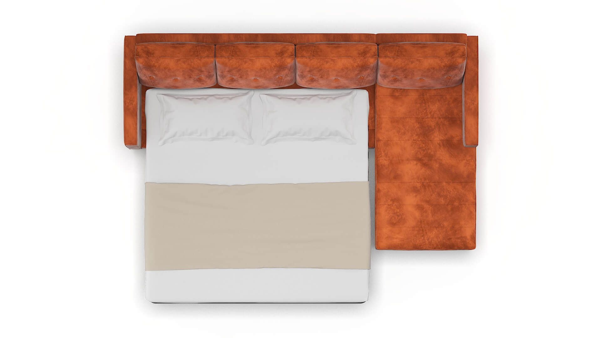 Syros Loft Copper Panel Sleeper Espresso legs 3