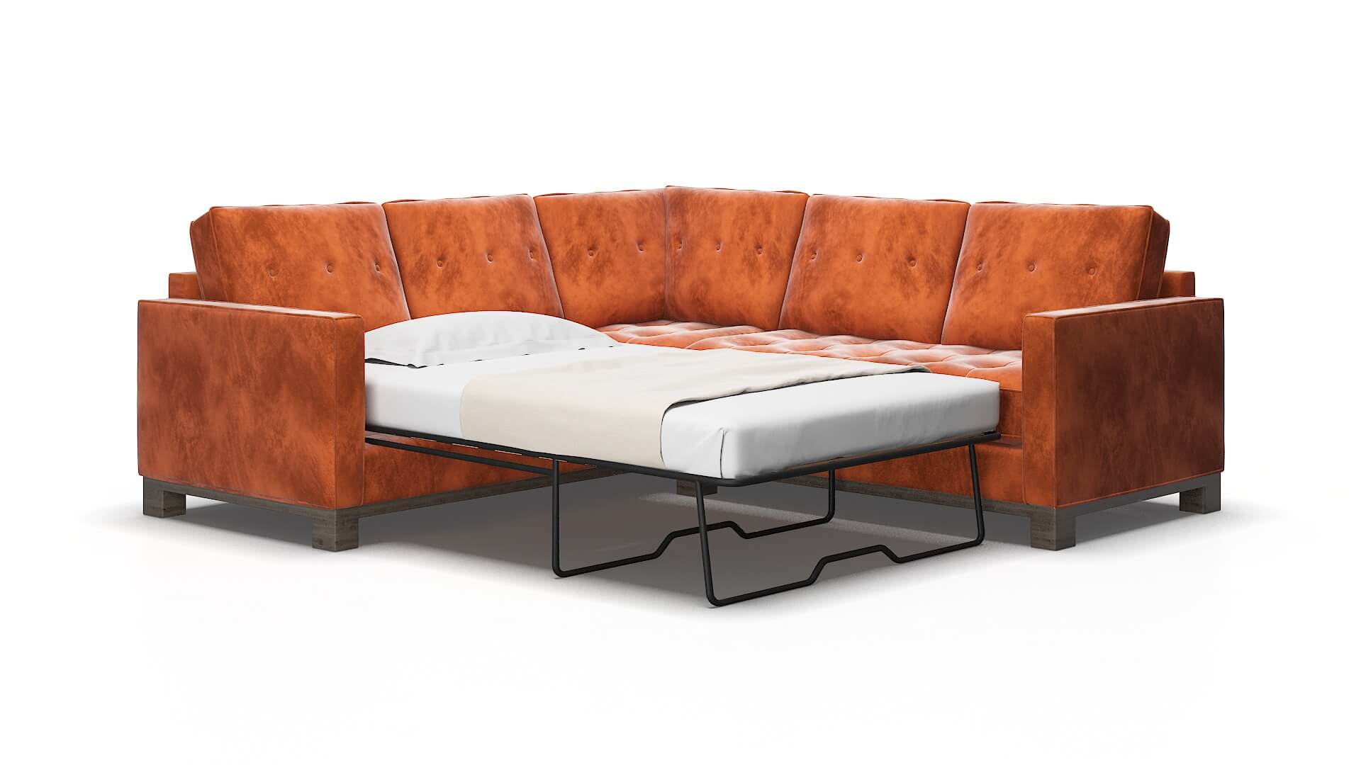 Syros Loft copper Sectional sleeper Espresso Legs  2