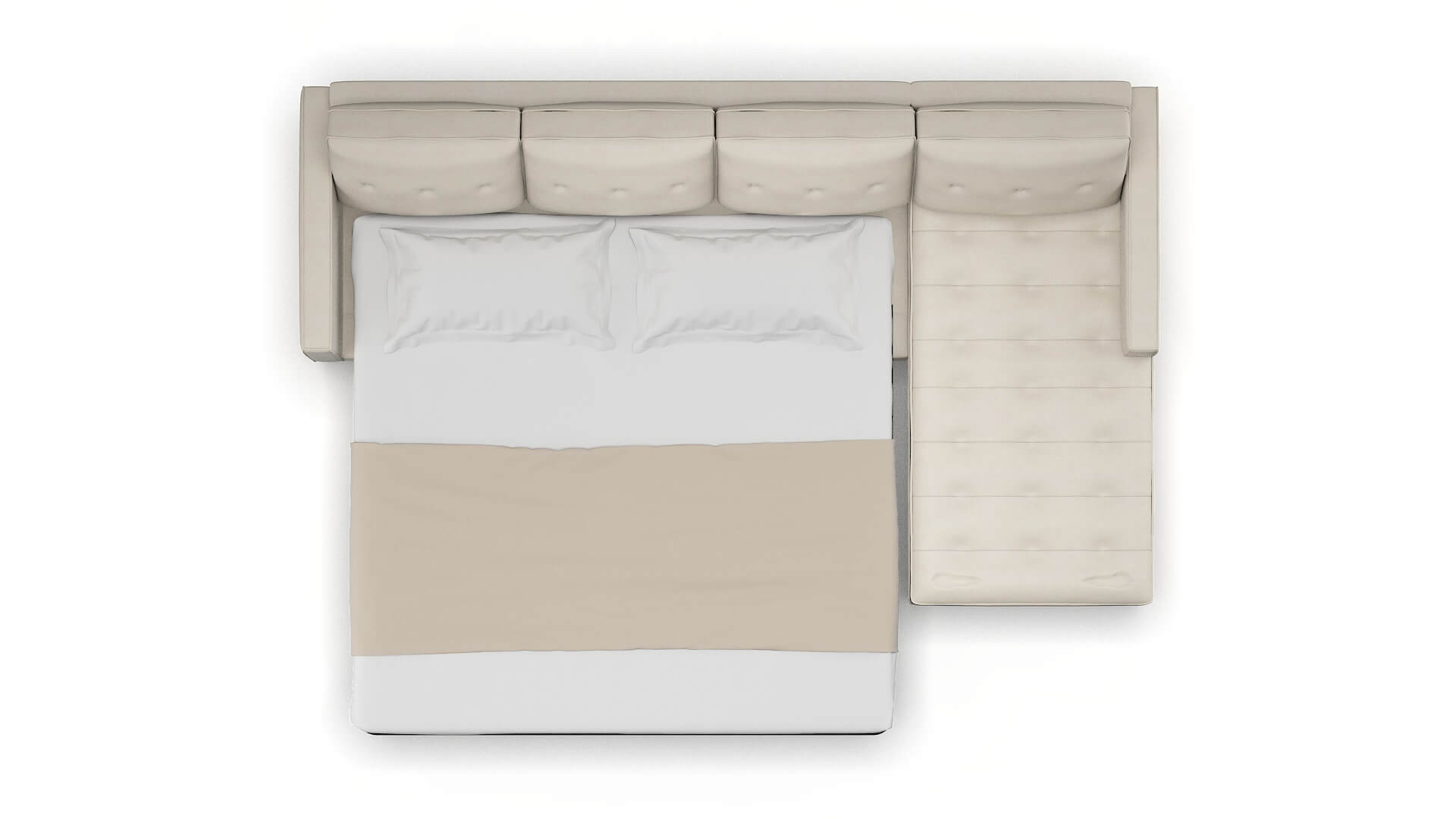 Syros Malibu Linen Panel Sleeper Espresso legs 3