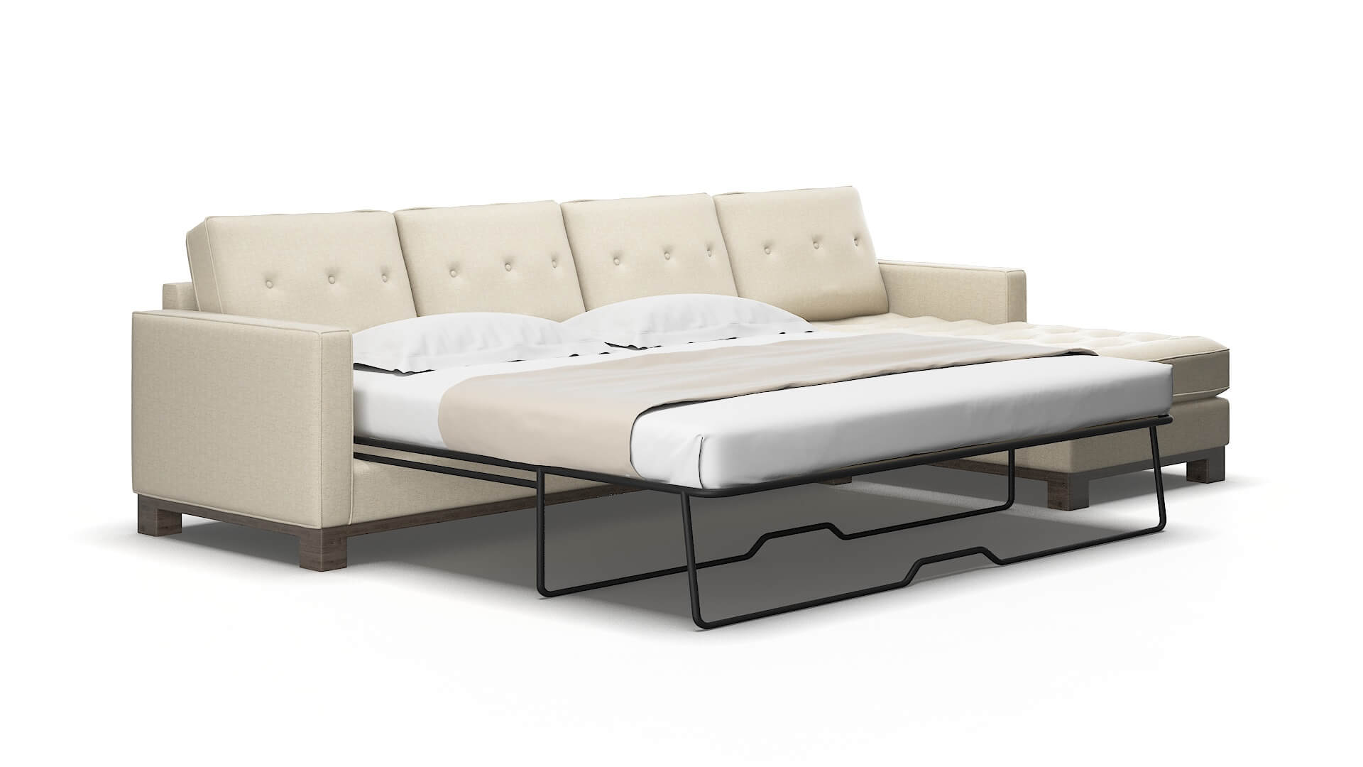 Syros Malibu Sand Panel Sleeper Espresso legs 2