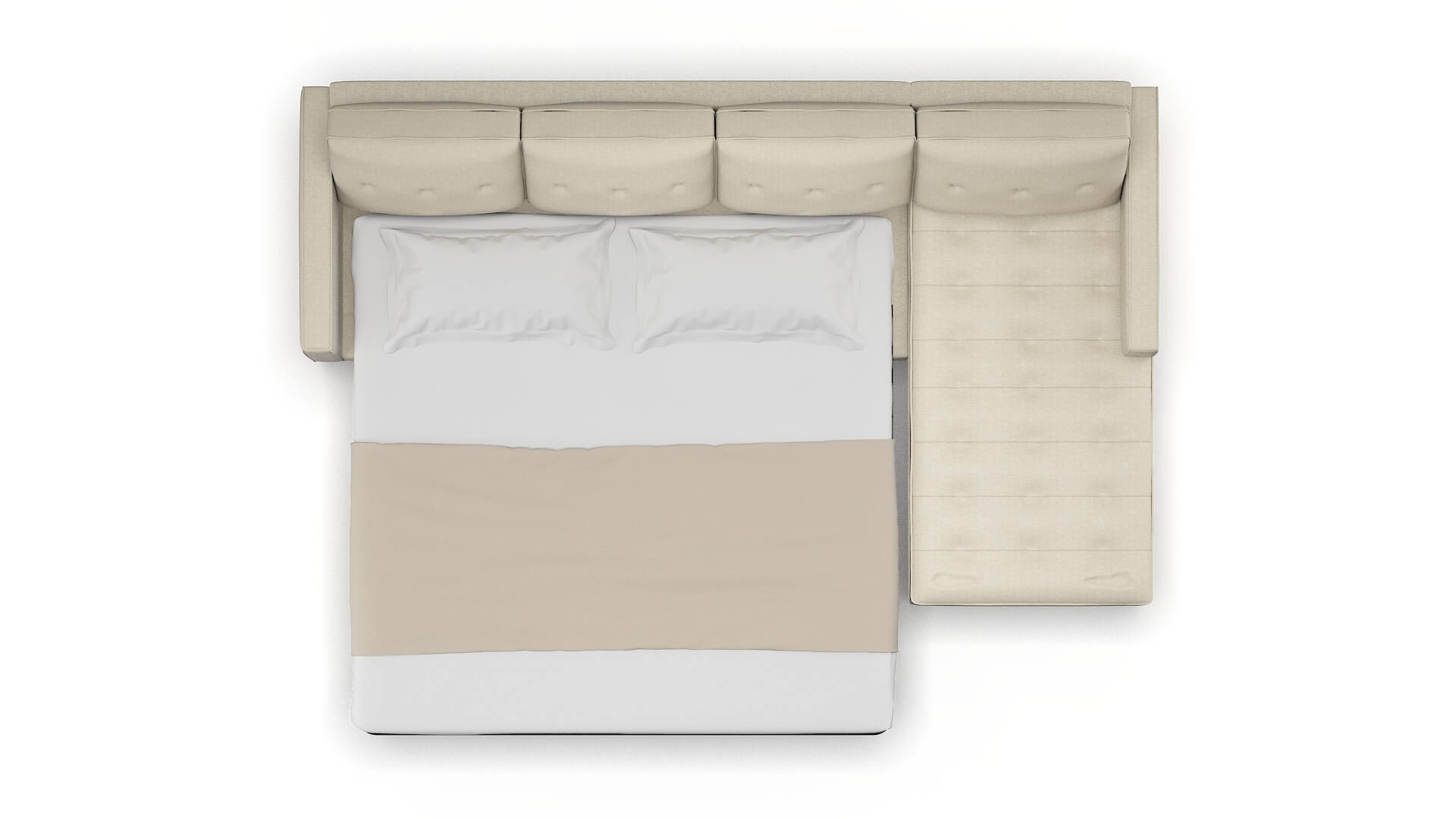 Syros Malibu Sand Panel Sleeper Espresso legs 3