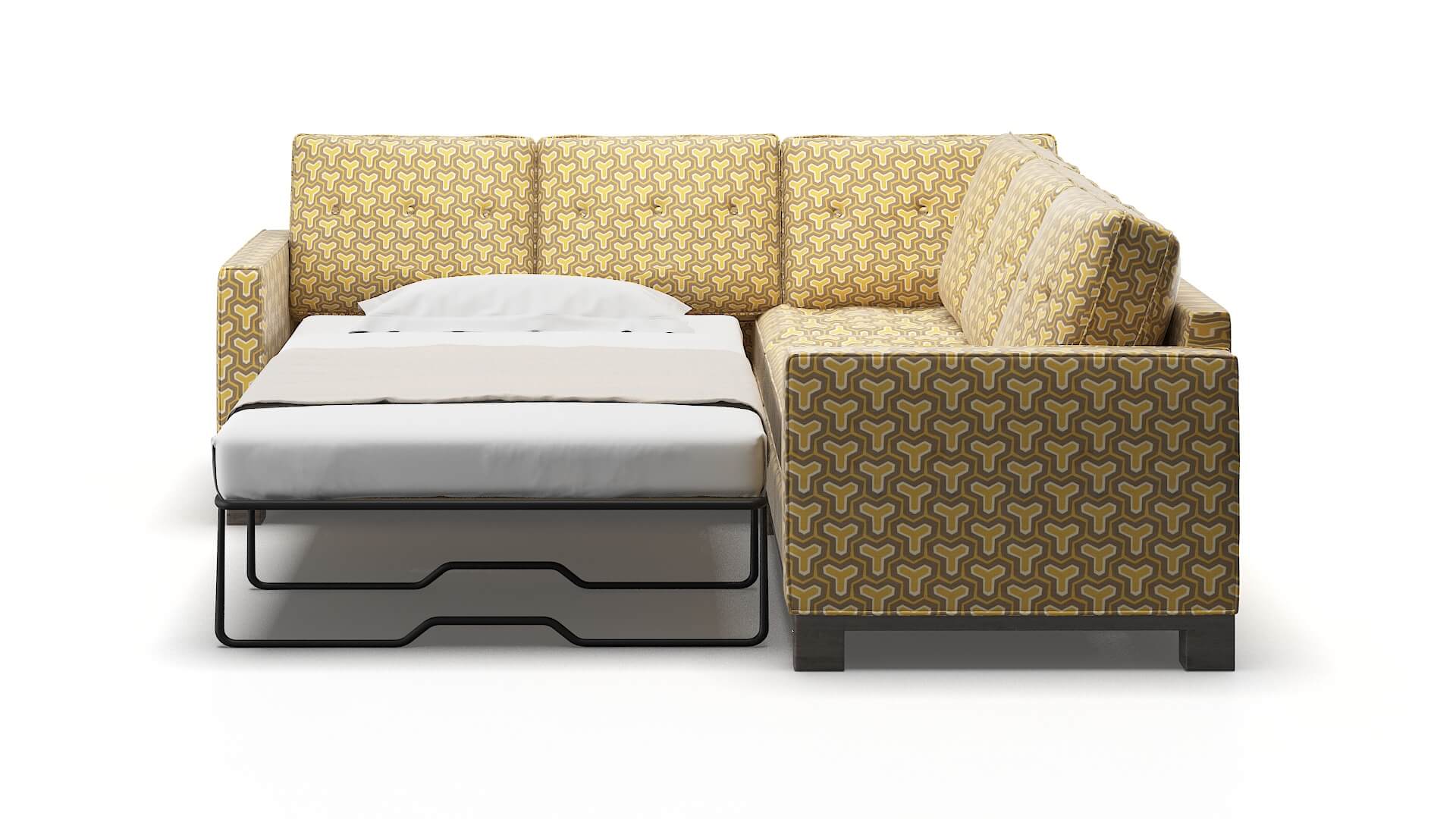 Syros Merci Dijon Sectional Sleeper Espresso legs 1