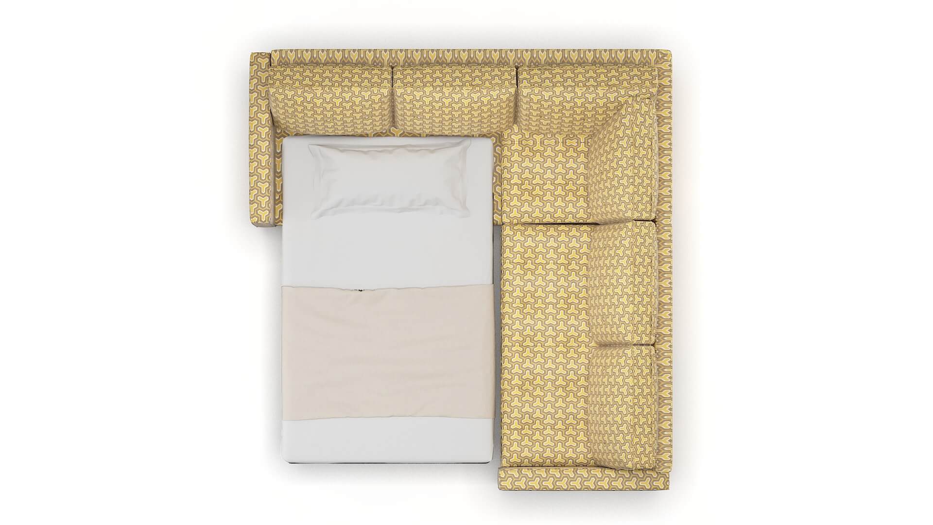 Syros Merci Dijon Sectional Sleeper Espresso legs 3