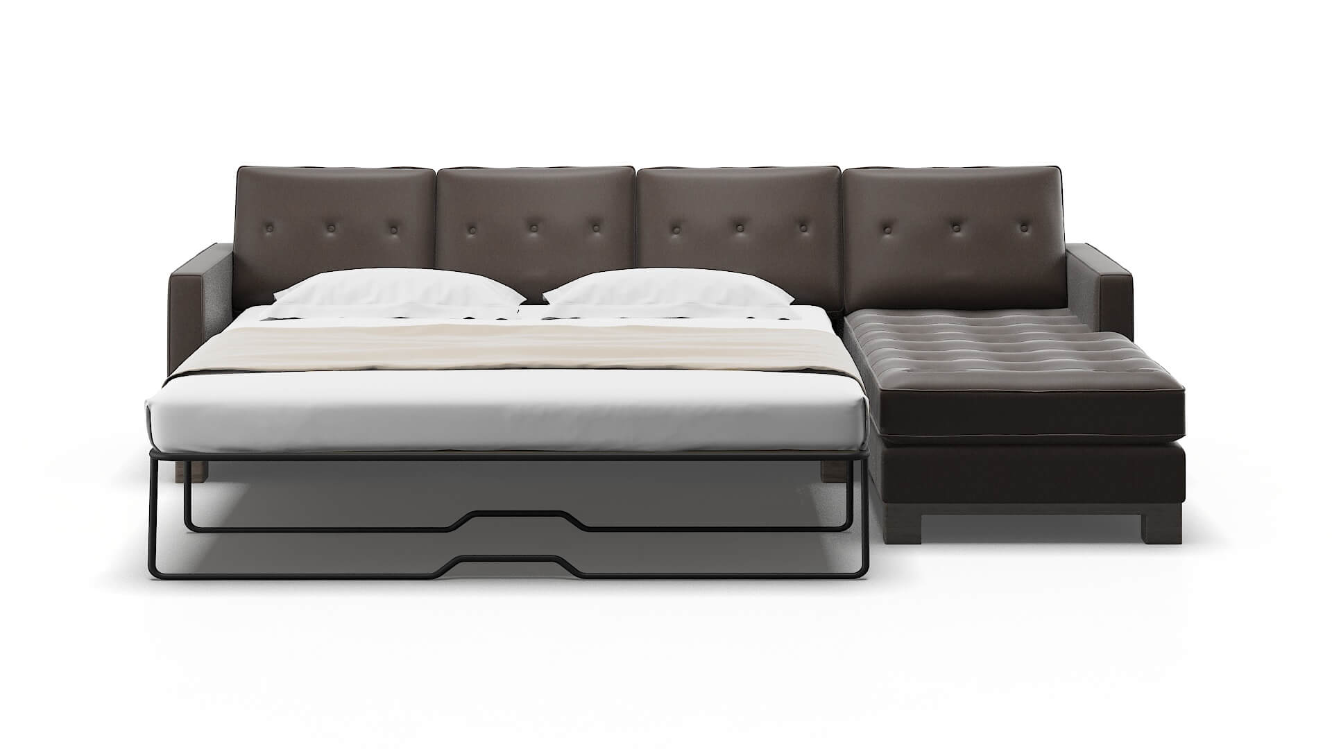 Syros Naples Graphite Panel Sleeper Espresso legs 1