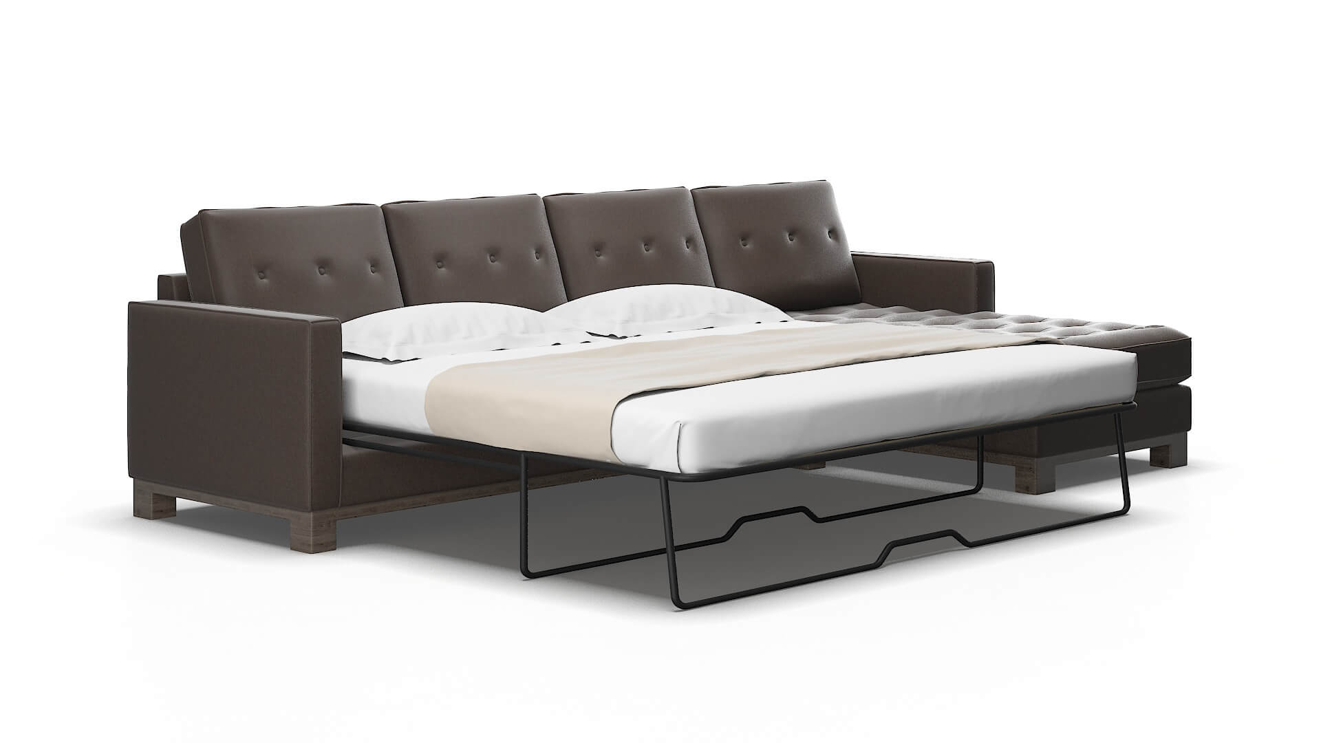 Syros Naples Graphite Panel Sleeper Espresso legs 2