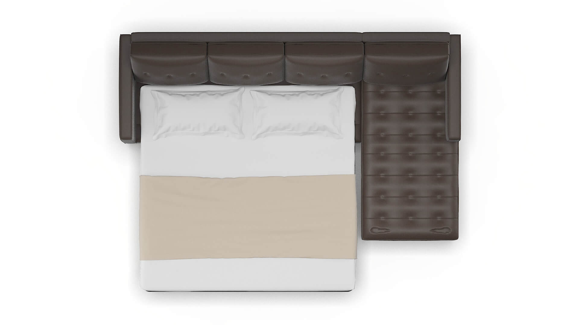 Syros Naples Graphite Panel Sleeper Espresso legs 3