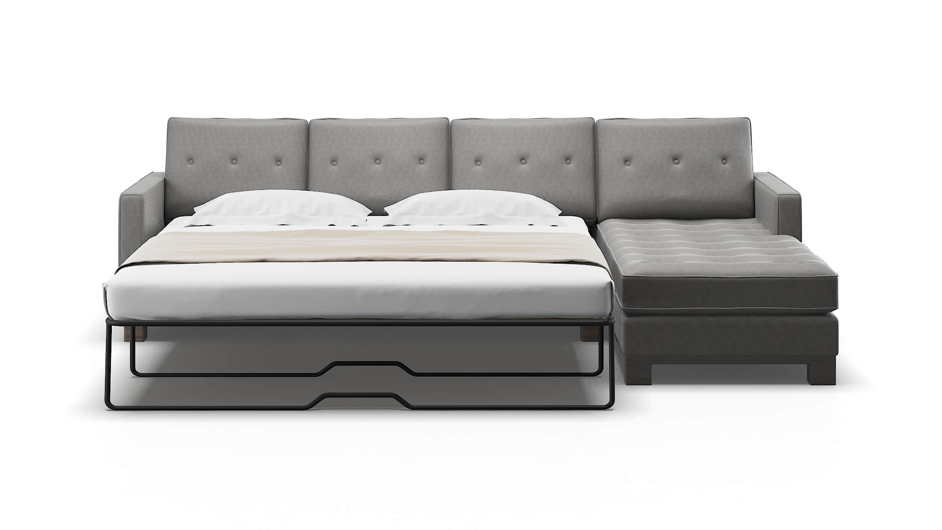 Syros Noble Smoke Panel Sleeper Espresso legs 1