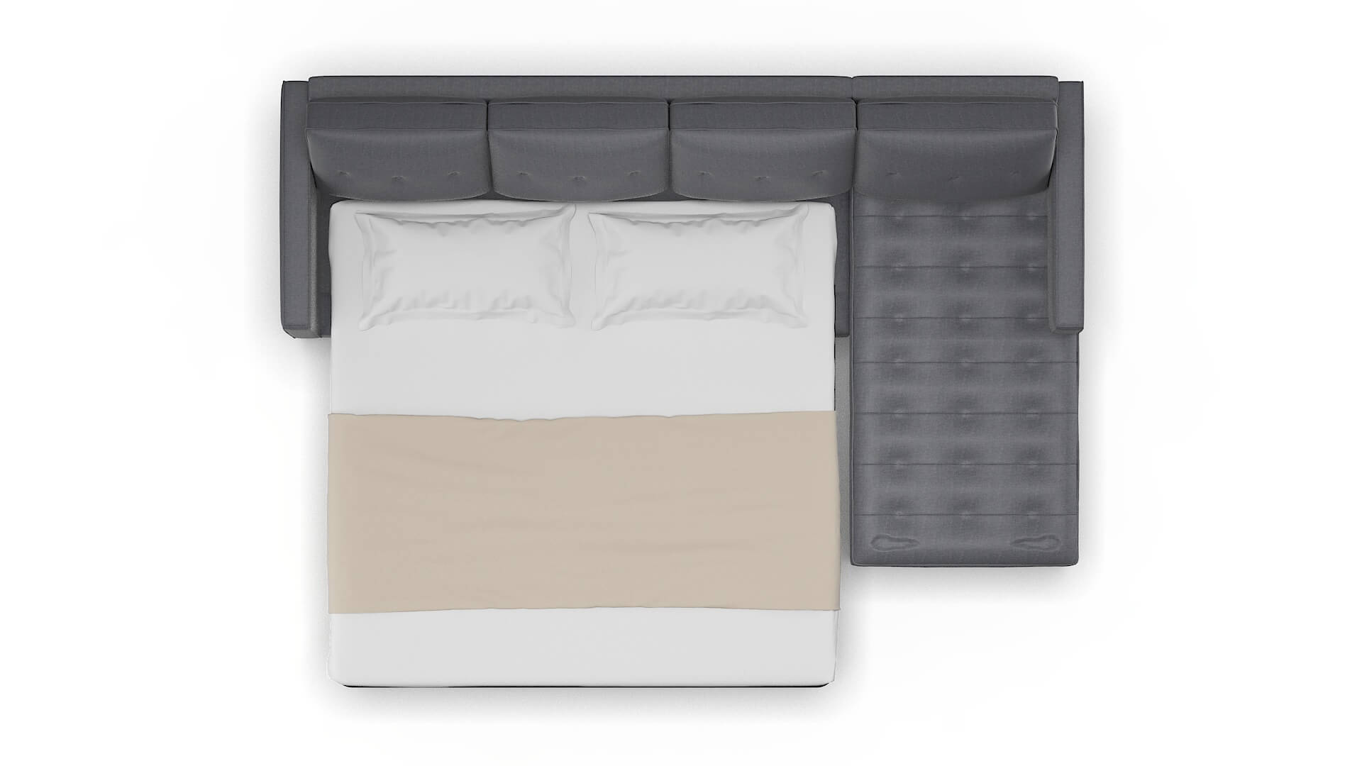 Syros Notion Graphite Panel Sleeper Espresso legs 3