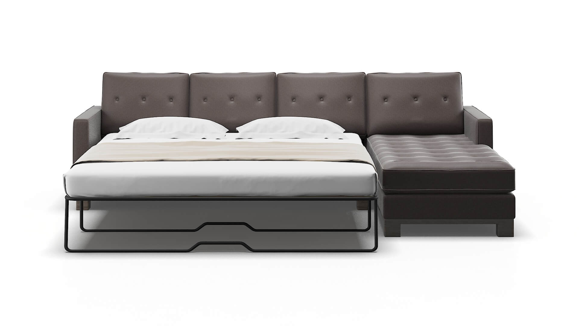 Syros Oscar Chocolate Panel Sleeper Espresso legs 1