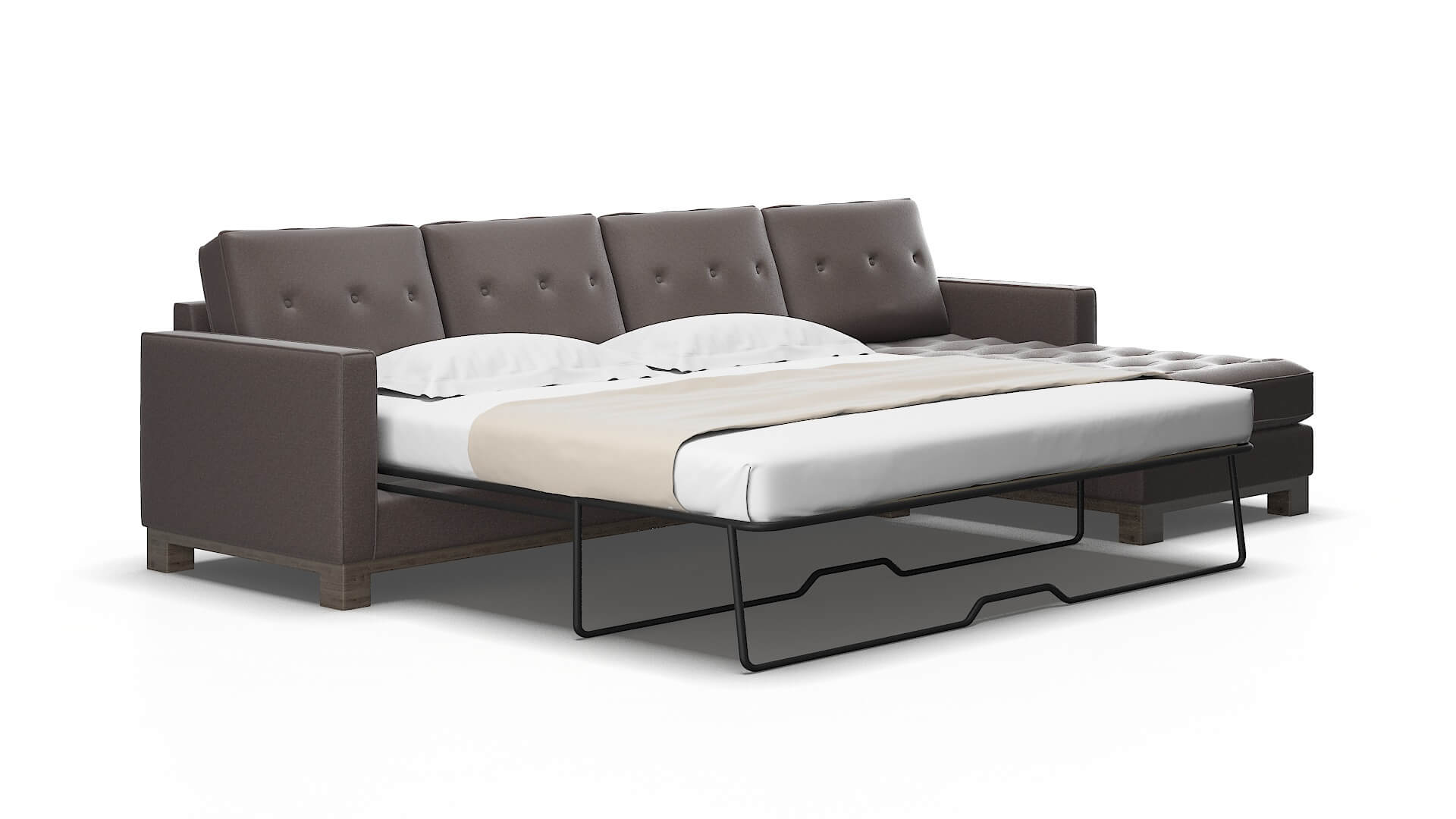 Syros Oscar chocolate Panel sleeper Espresso Legs  2