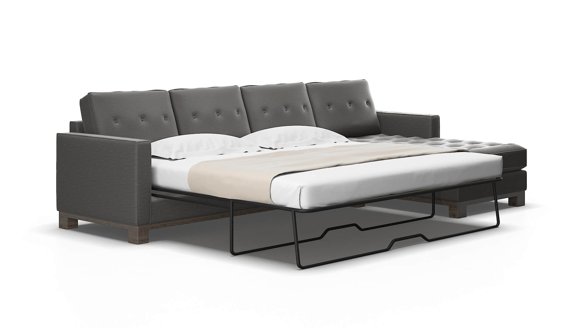 Syros Oscar grey Panel sleeper Espresso Legs  2