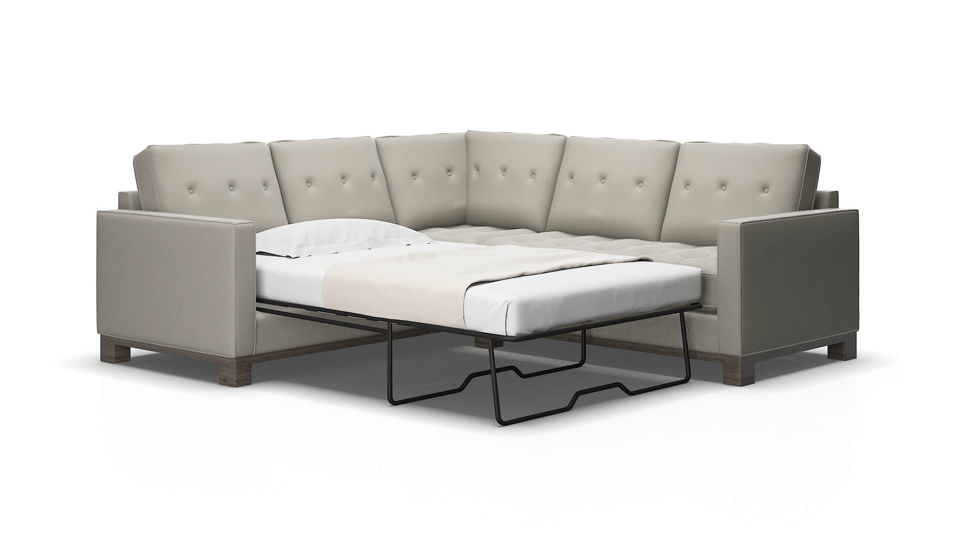 Syros Oscar silver Sectional sleeper Espresso Legs  2