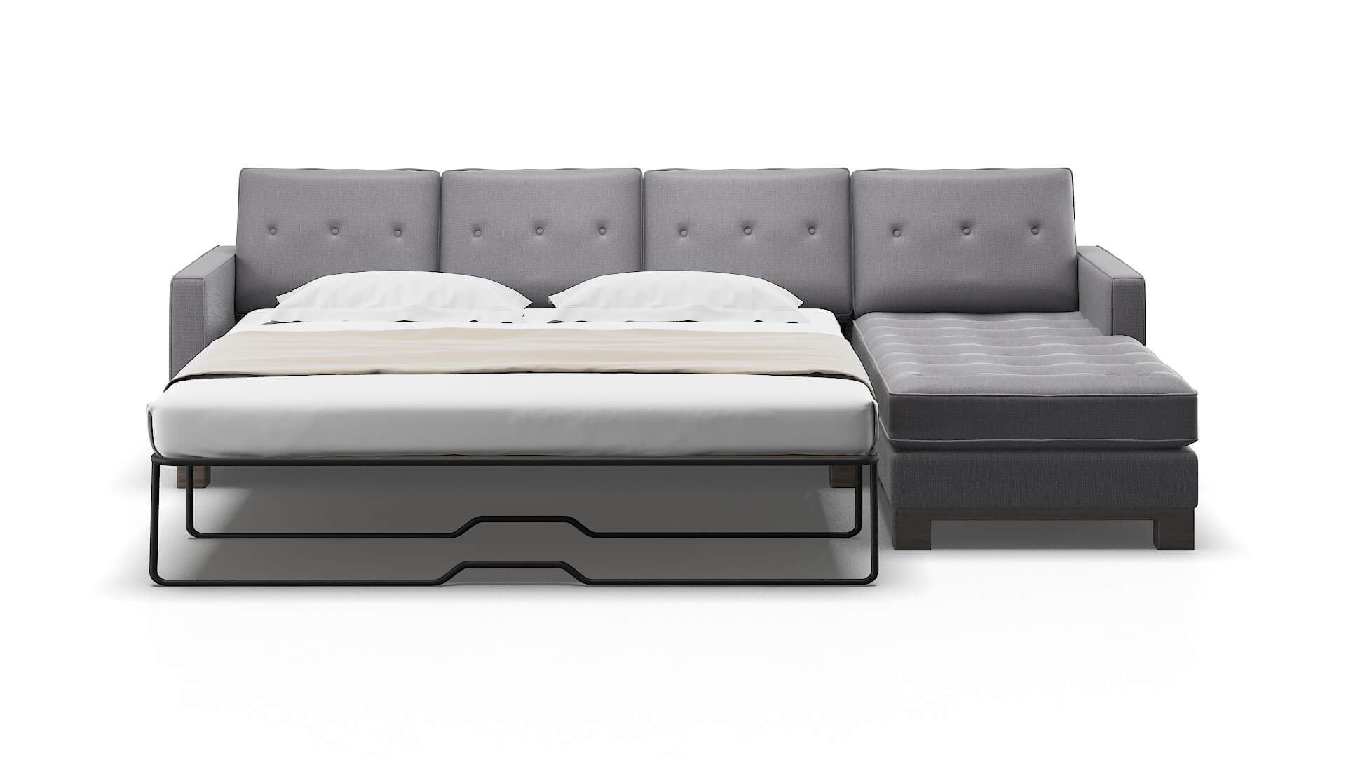 Syros Parker Ash Panel Sleeper Espresso legs 1