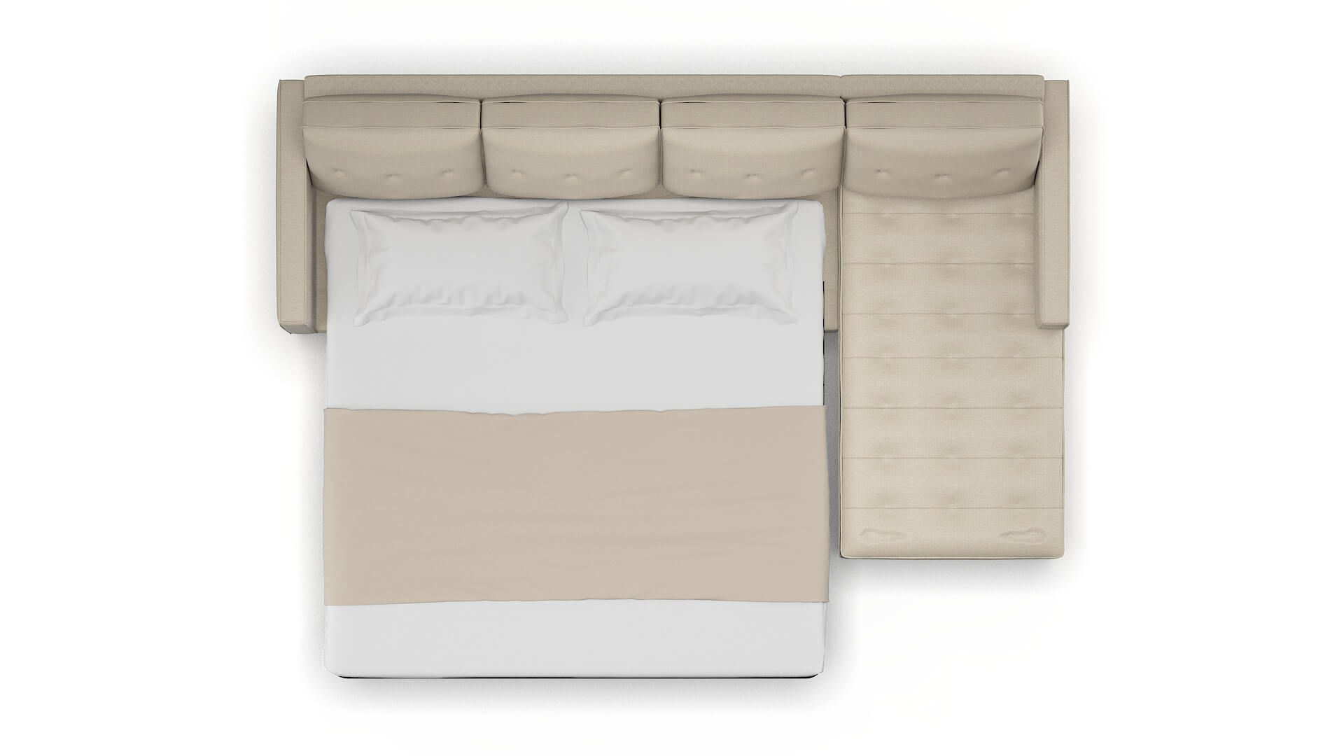 Syros Parker Linen Panel Sleeper Espresso legs 3