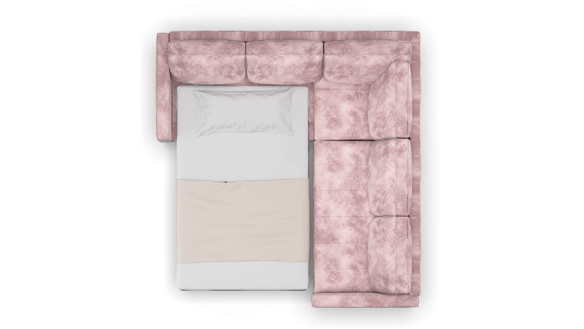 Syros Quartz 705 Sectional Sleeper Espresso legs 3