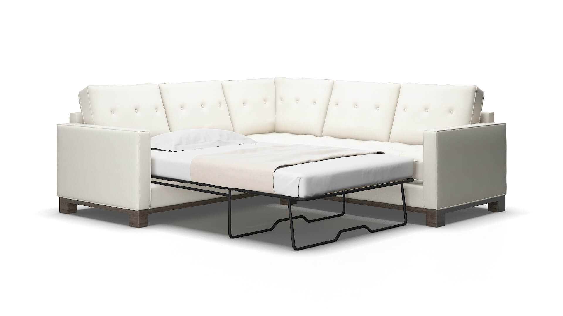 Syros R_prize cream Sectional sleeper Espresso Legs  2
