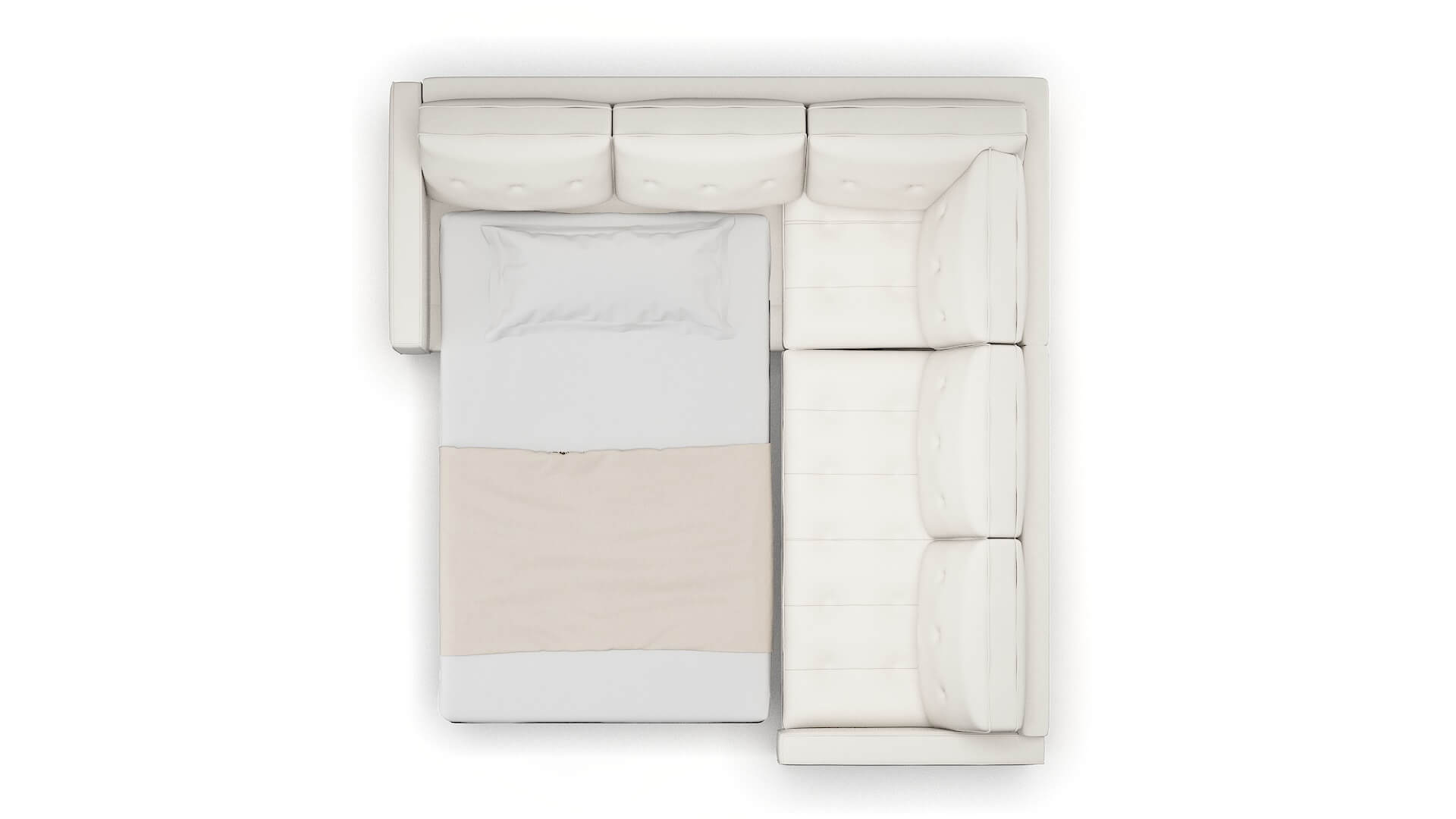 Syros Redondo Pearl Sectional Sleeper Espresso legs 3