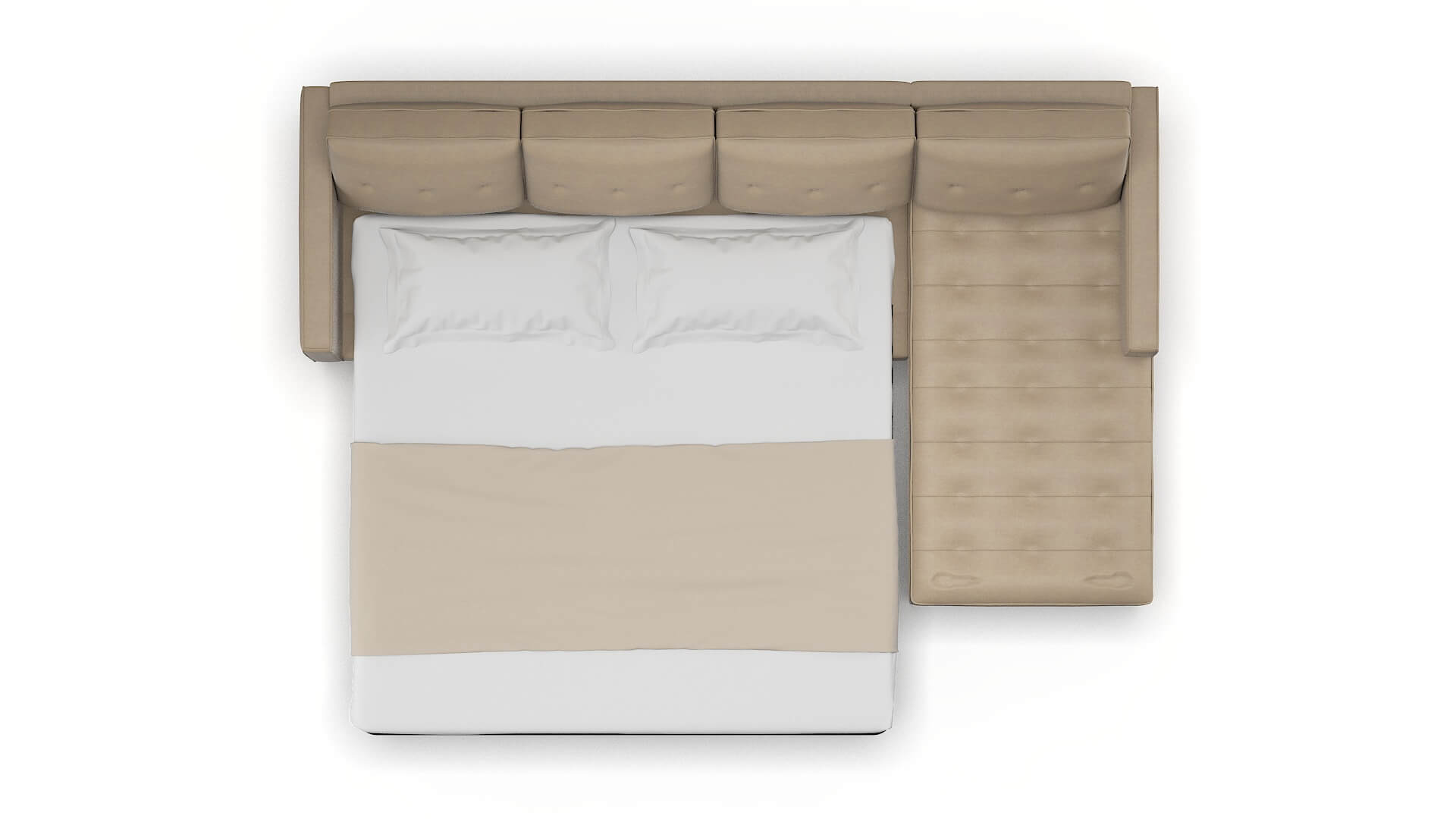 Syros Rocket Cappuccino Panel Sleeper Espresso legs 3
