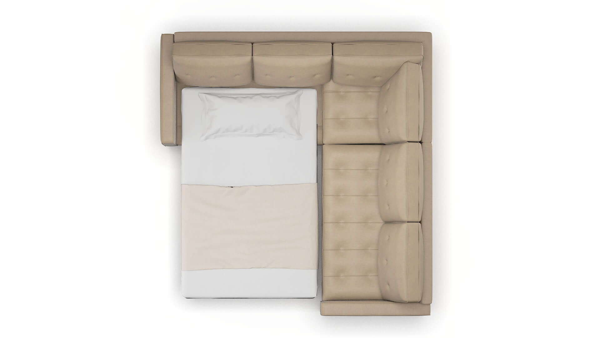 Syros Rocket Cappuccino Sectional Sleeper Espresso legs 3