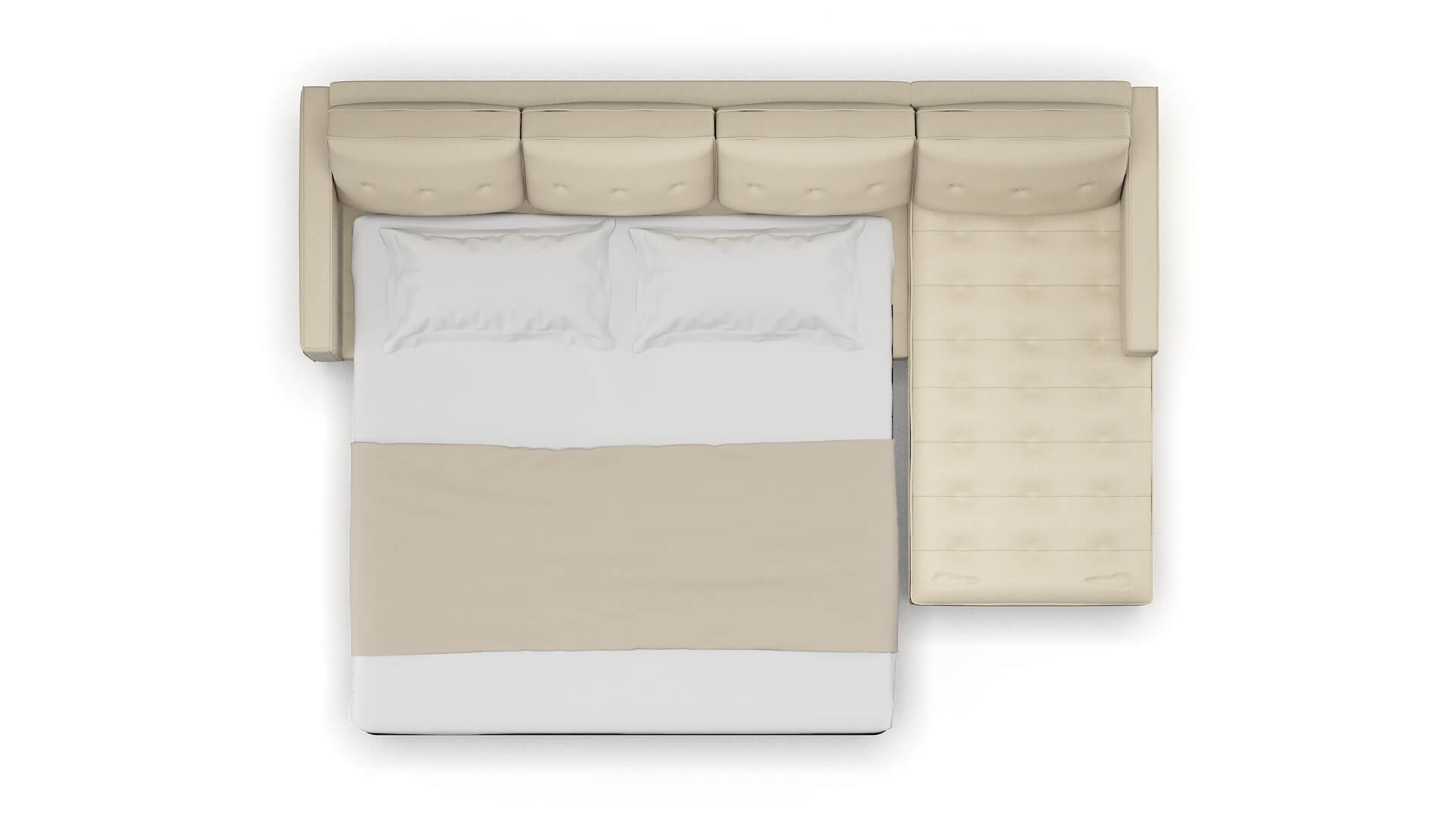 Syros Rocket Sand Panel Sleeper Espresso legs 3