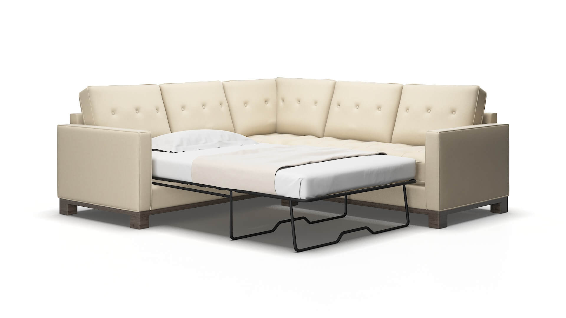 Syros Rocket sand Sectional sleeper Espresso Legs  2
