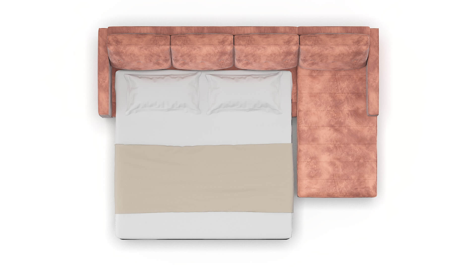 Syros Royale Blush Panel Sleeper Espresso legs 3