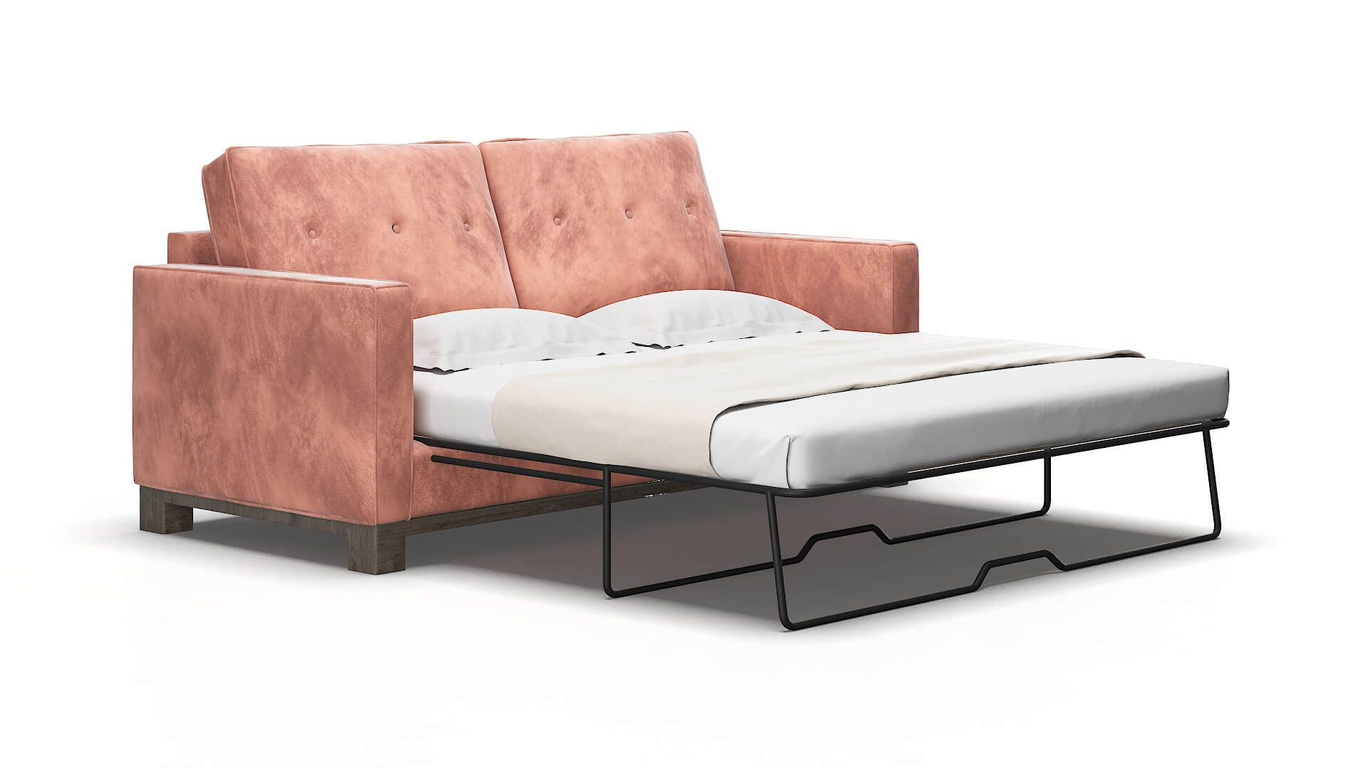 Syros Royale Blush Sofa Sleeper Espresso legs 2